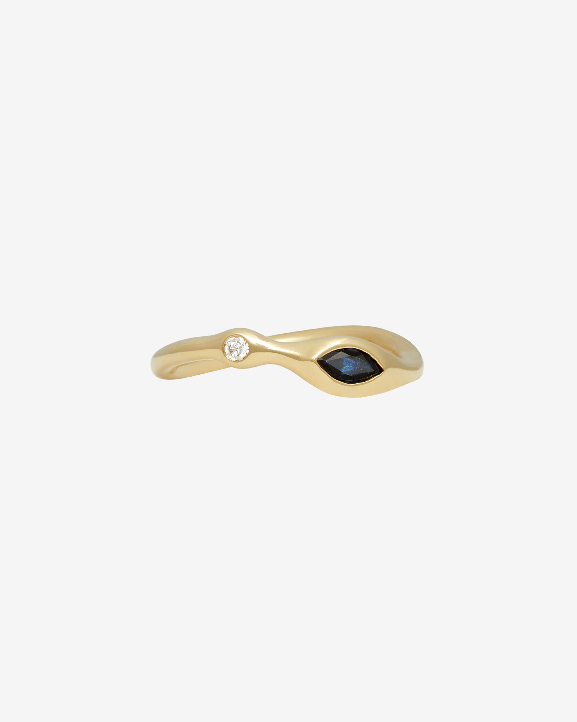 Temple of the Sun Dua Ring Sapphire Diamond Solid Gold