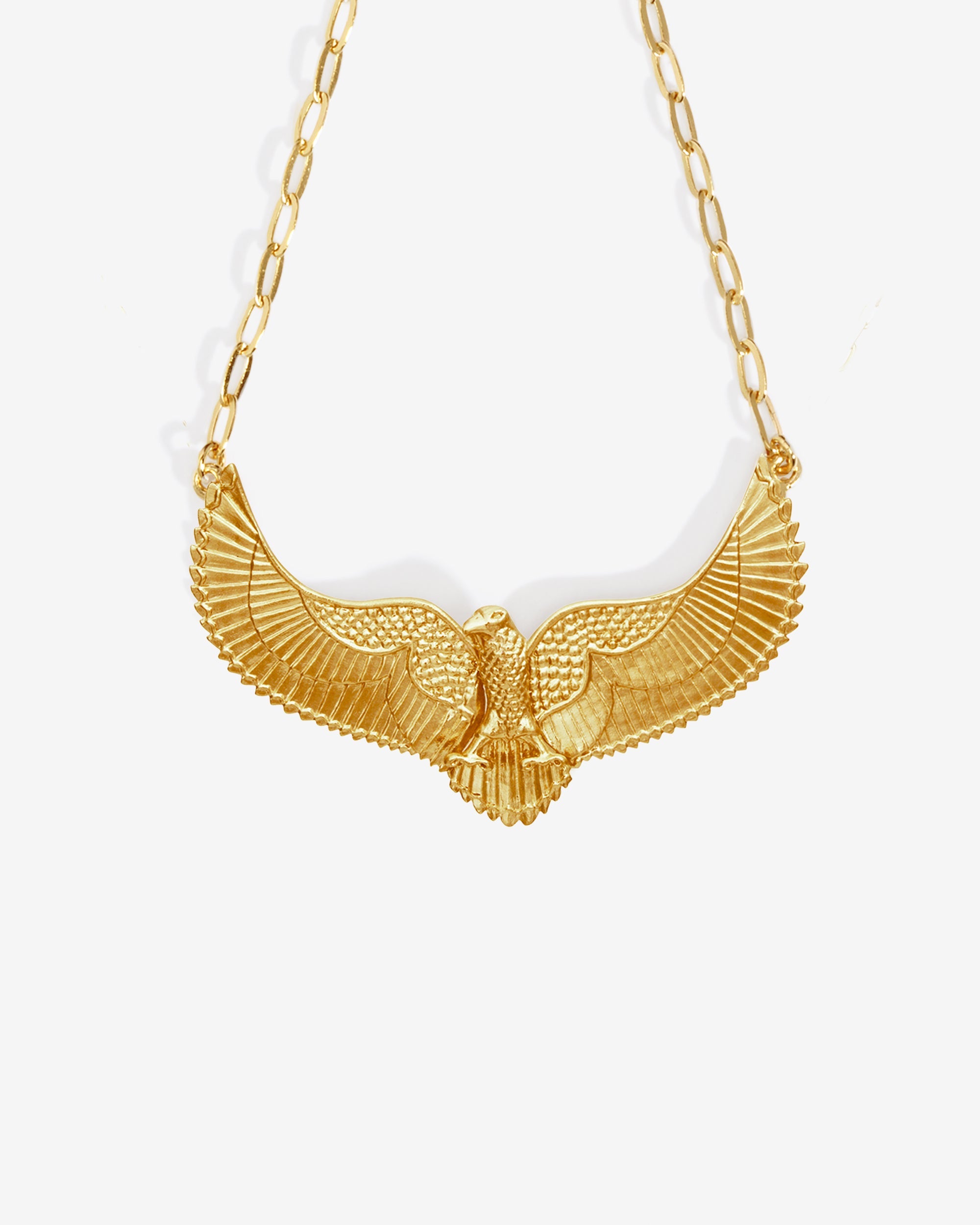 Temple of the Sun Eagle Necklace Gold Vermeil