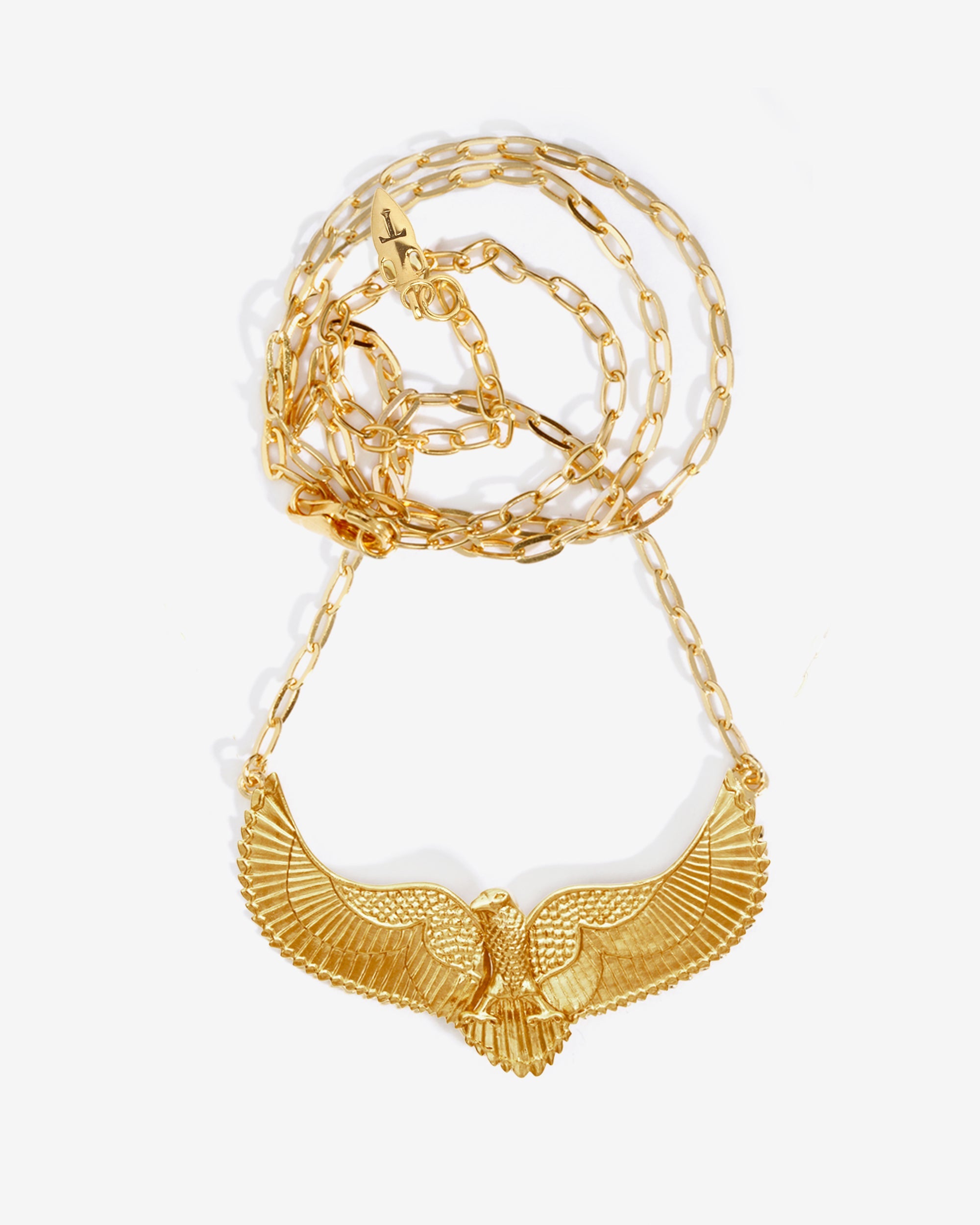 Temple of the Sun Eagle Necklace Gold Vermeil