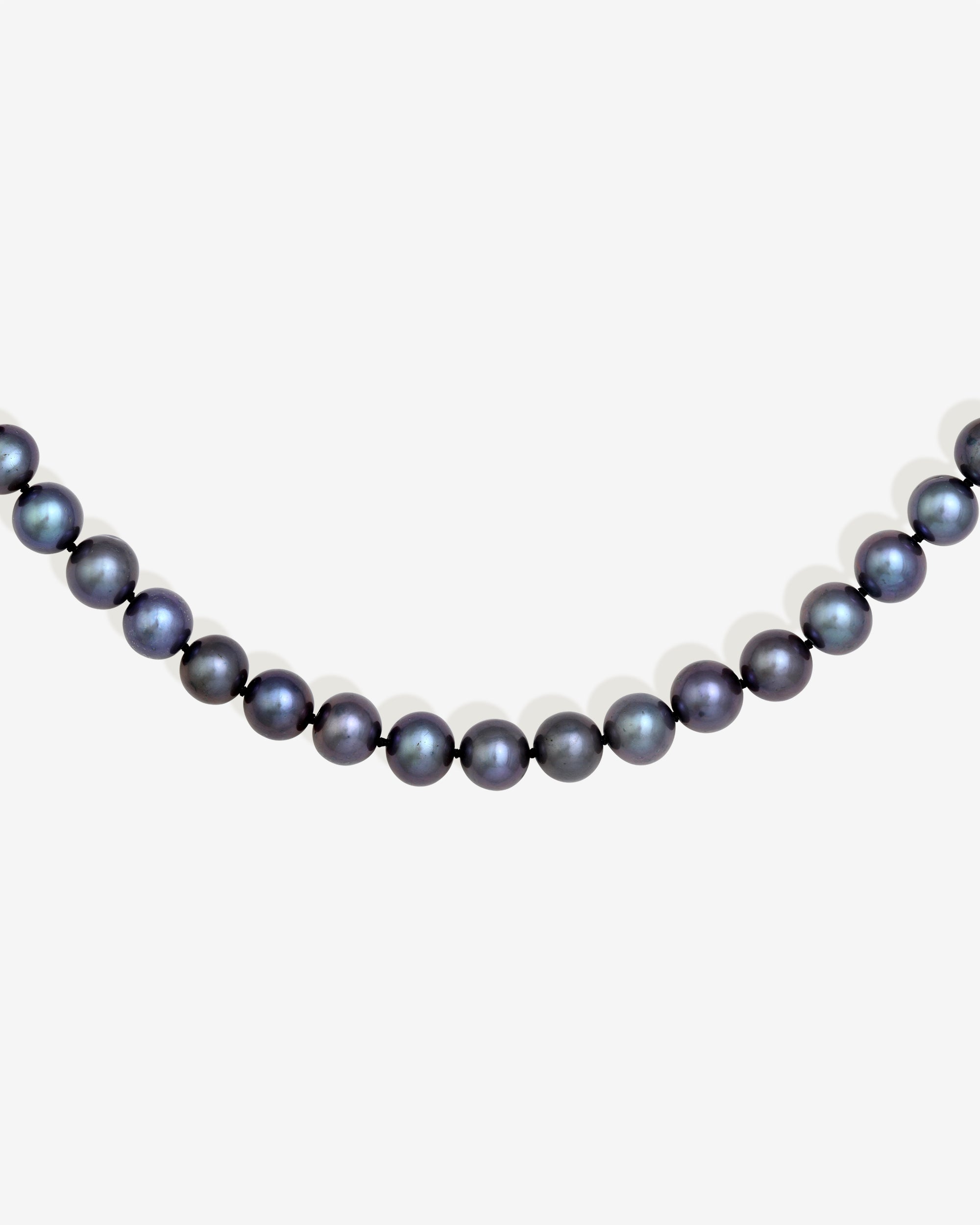 Temple of the Sun Eclipse Black Pearl Necklace Solid Gold
