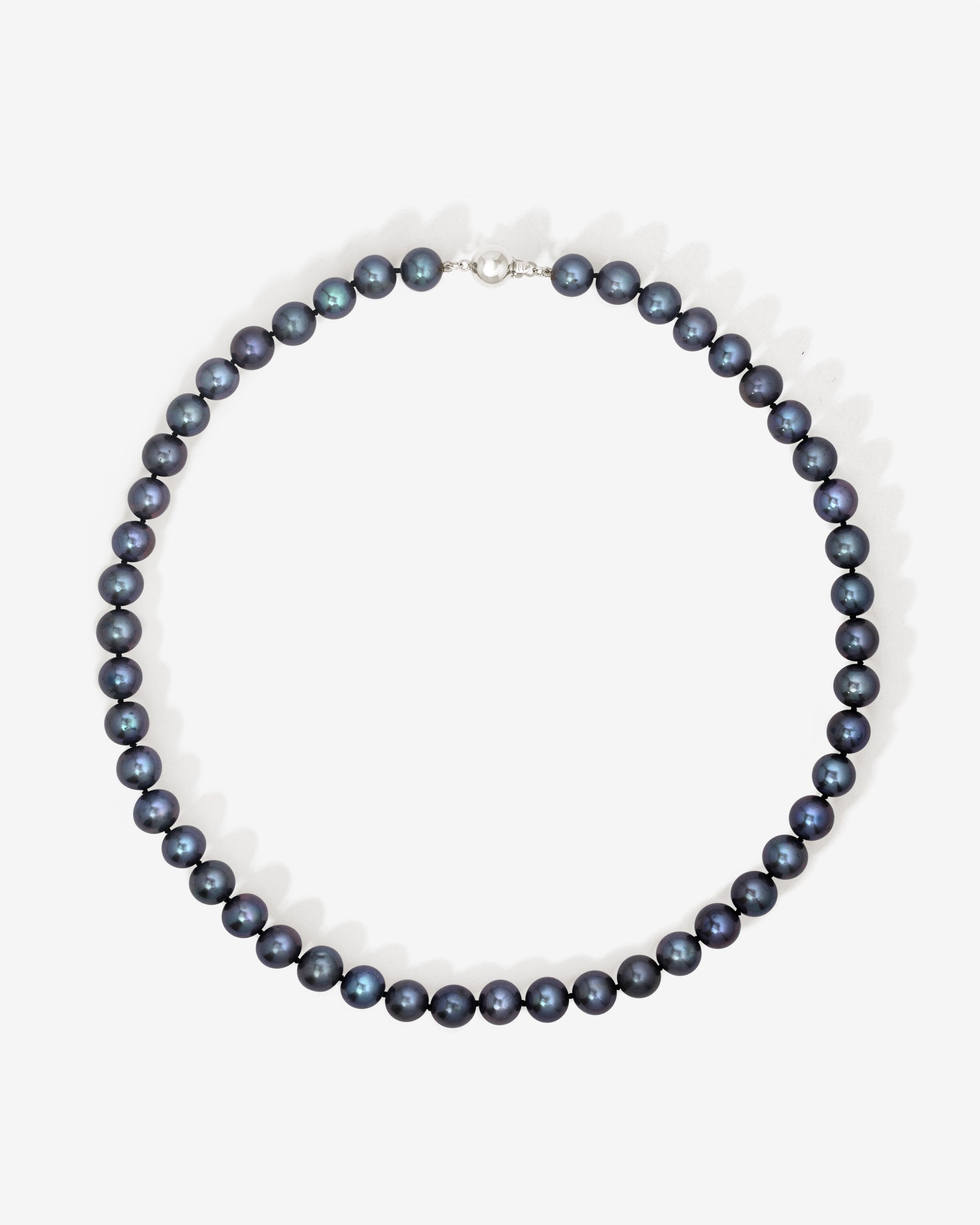 Temple of the Sun Eclipse Black Pearl Necklace White Gold