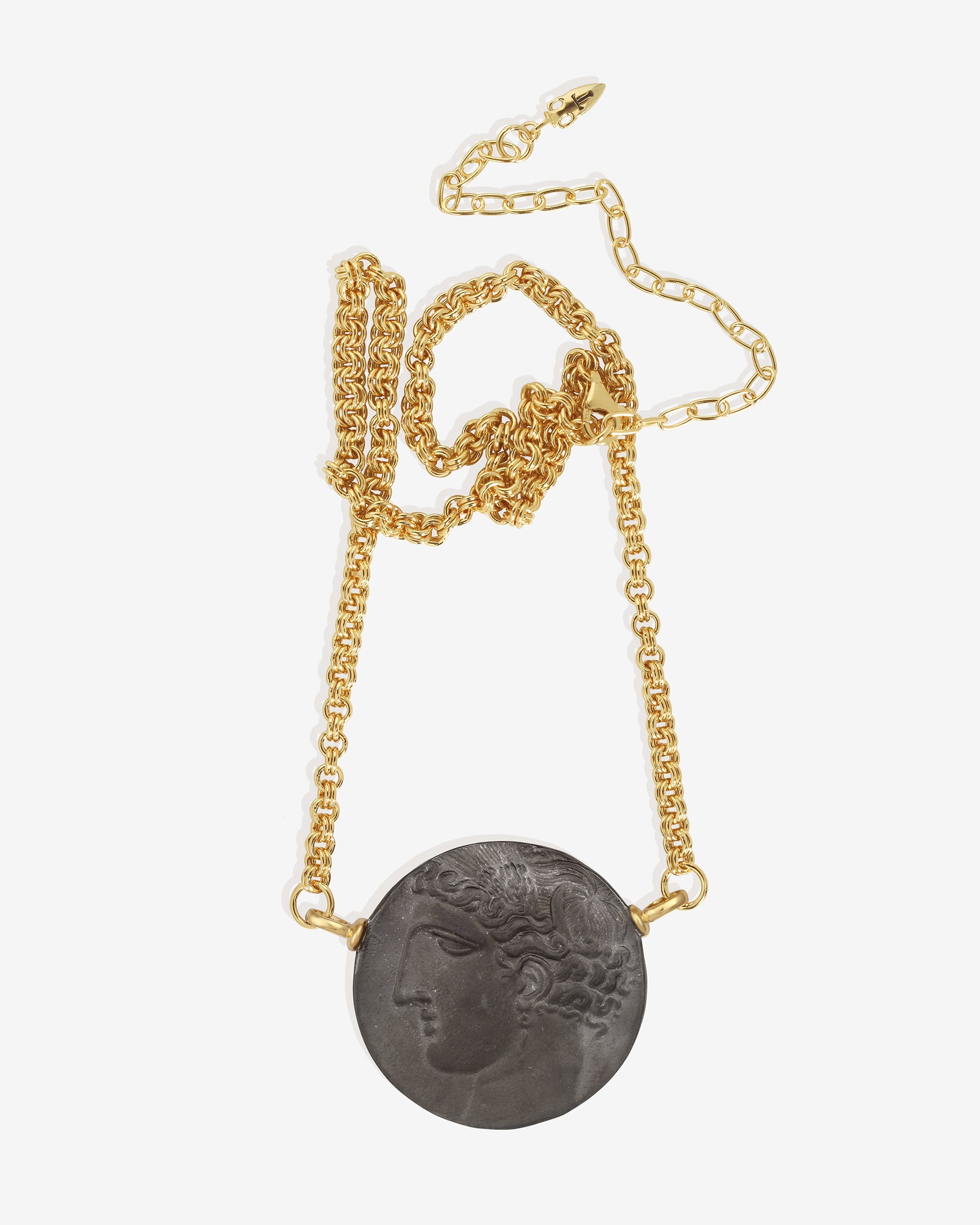 Temple of the Sun Elissar Coin Necklace Gold Vermeil
