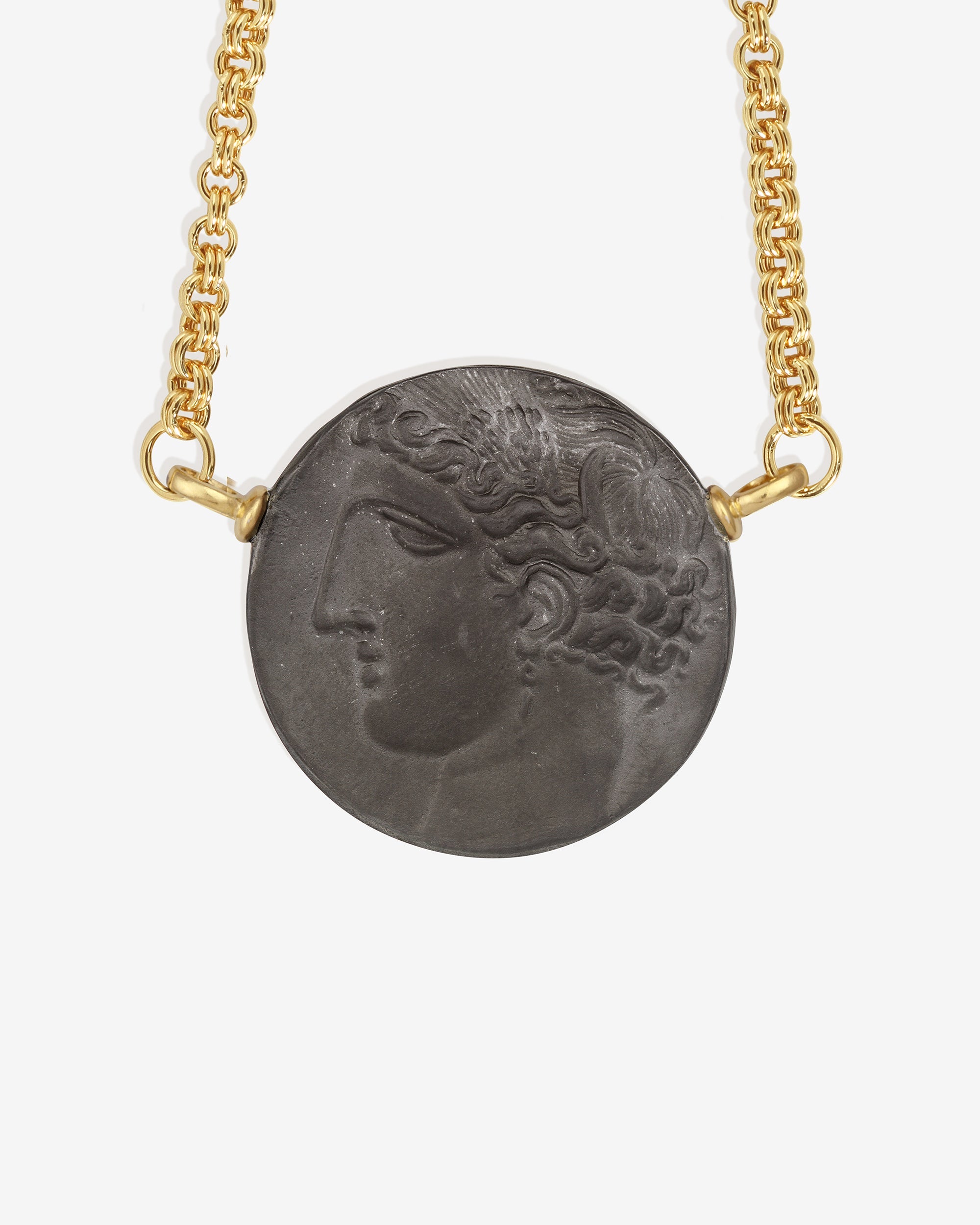 Temple of the Sun Elissar Coin Necklace Gold Vermeil