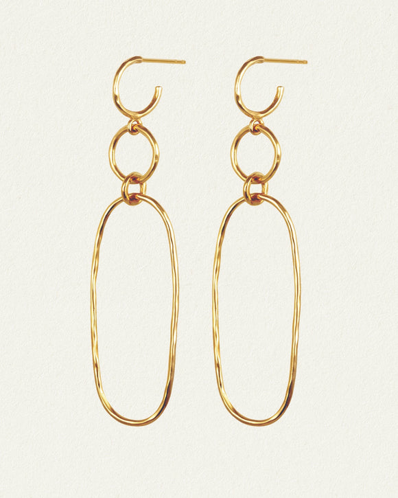 Temple of the Sun Elsie Earrings Gold Vermeil