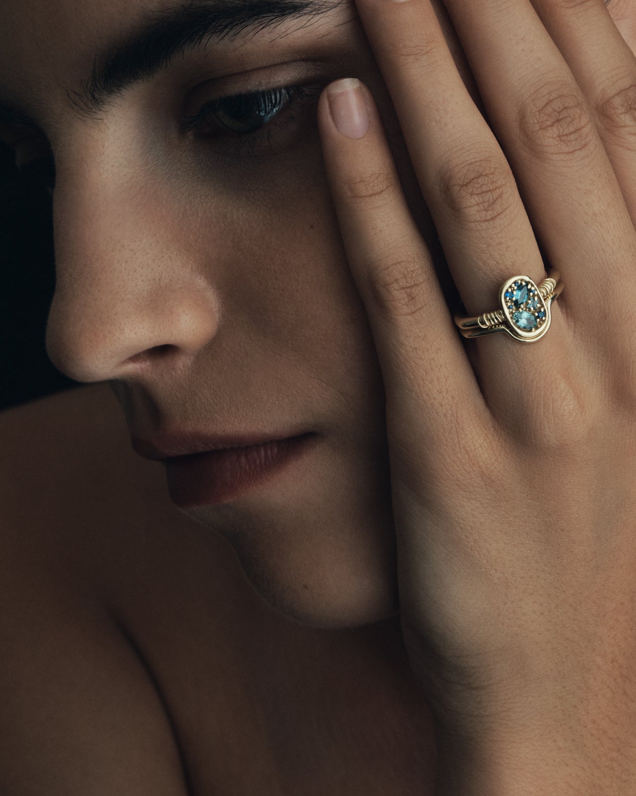 Temple of the Sun Embrace Ring Solid Gold