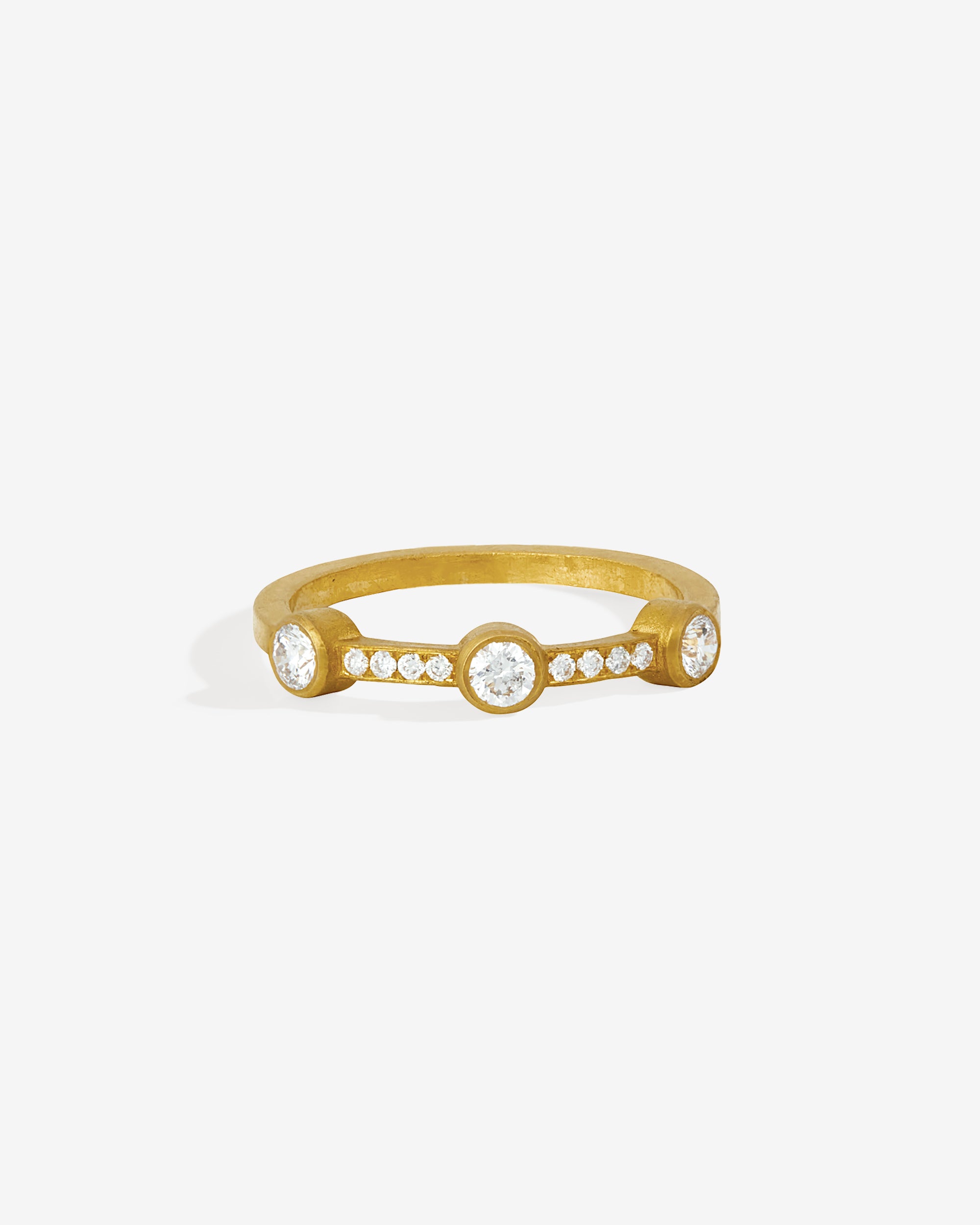 Temple of the Sun Ender Ring Diamond Solid Gold