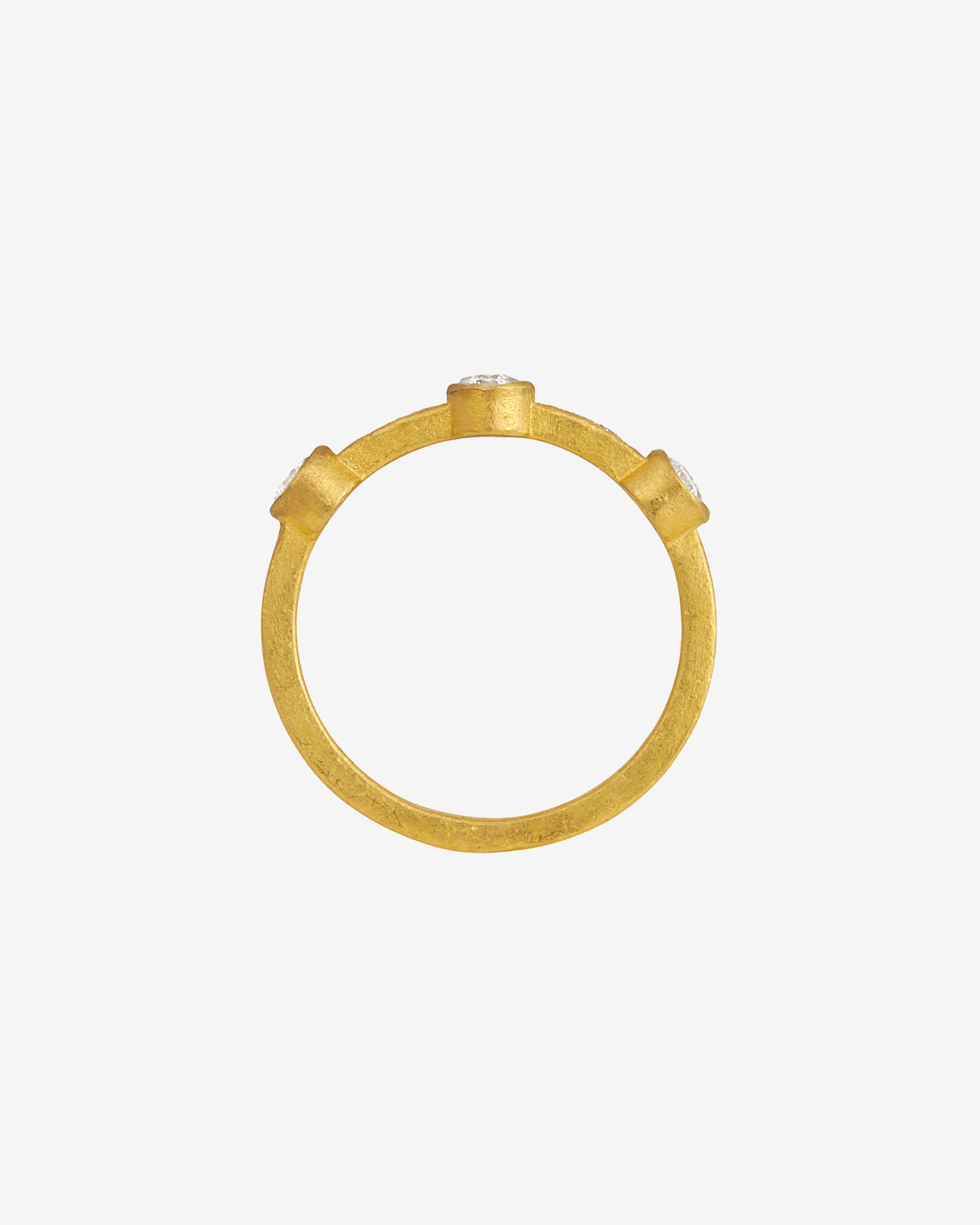 Temple of the Sun Ender Ring Diamond Solid Gold