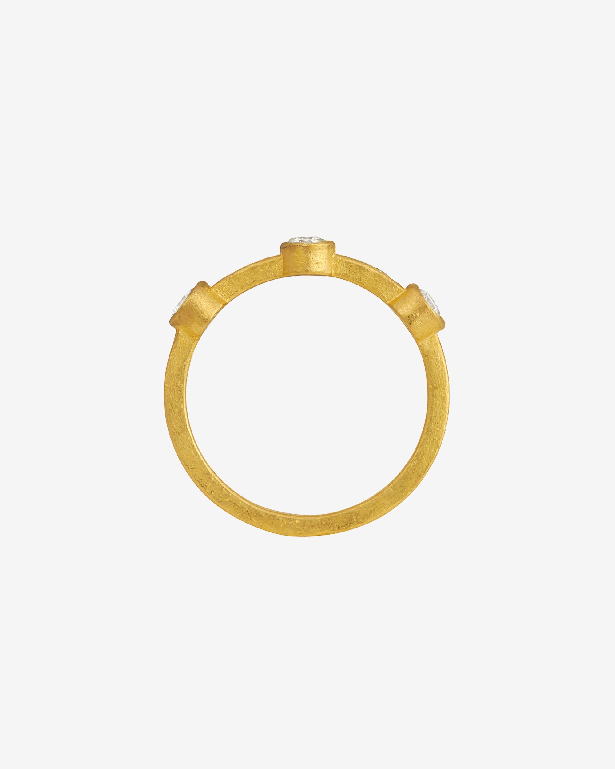 Temple of the Sun Ender Ring Sapphire Diamond Solid Gold