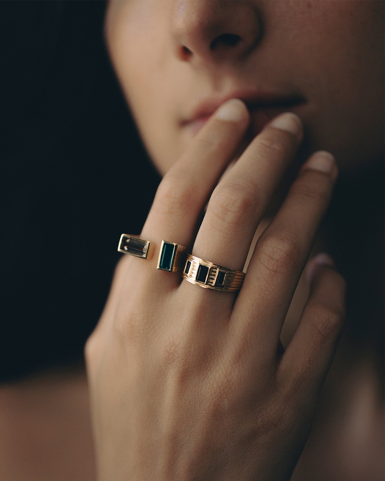 Temple of the Sun Enki Ring Gold Vermeil