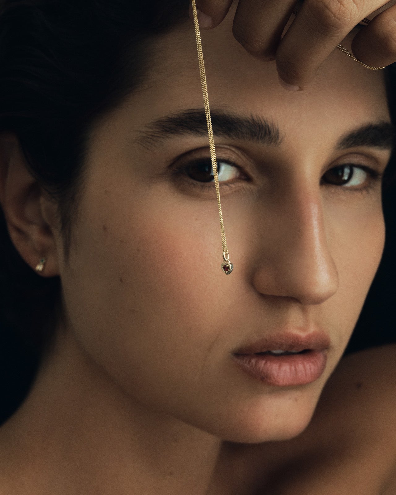 Temple of the Sun Eos Necklace Ruby Solid Gold