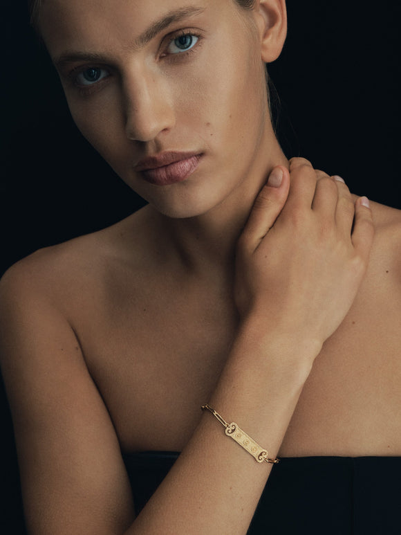 Temple of the Sun Etruscan Bracelet Gold Vermeil