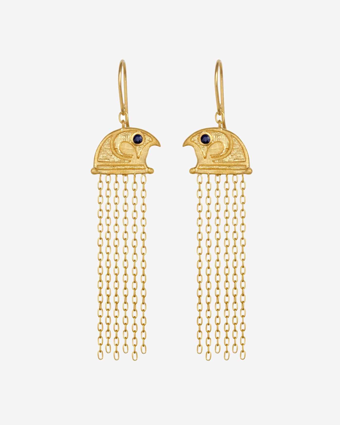 Falcon Earrings Gold Vermeil – Temple of the Sun Jewellery