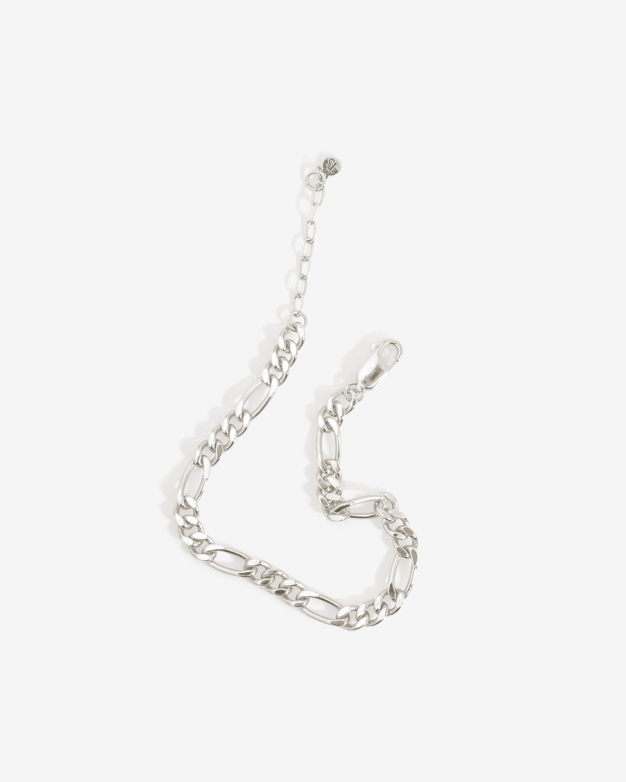 Temple of the Sun Figaro Bracelet 5.5mm Silver