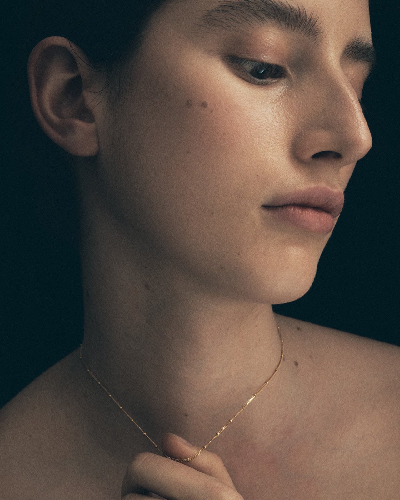 Temple of the Sun Fine Choker Chain Necklace Gold Vermeil