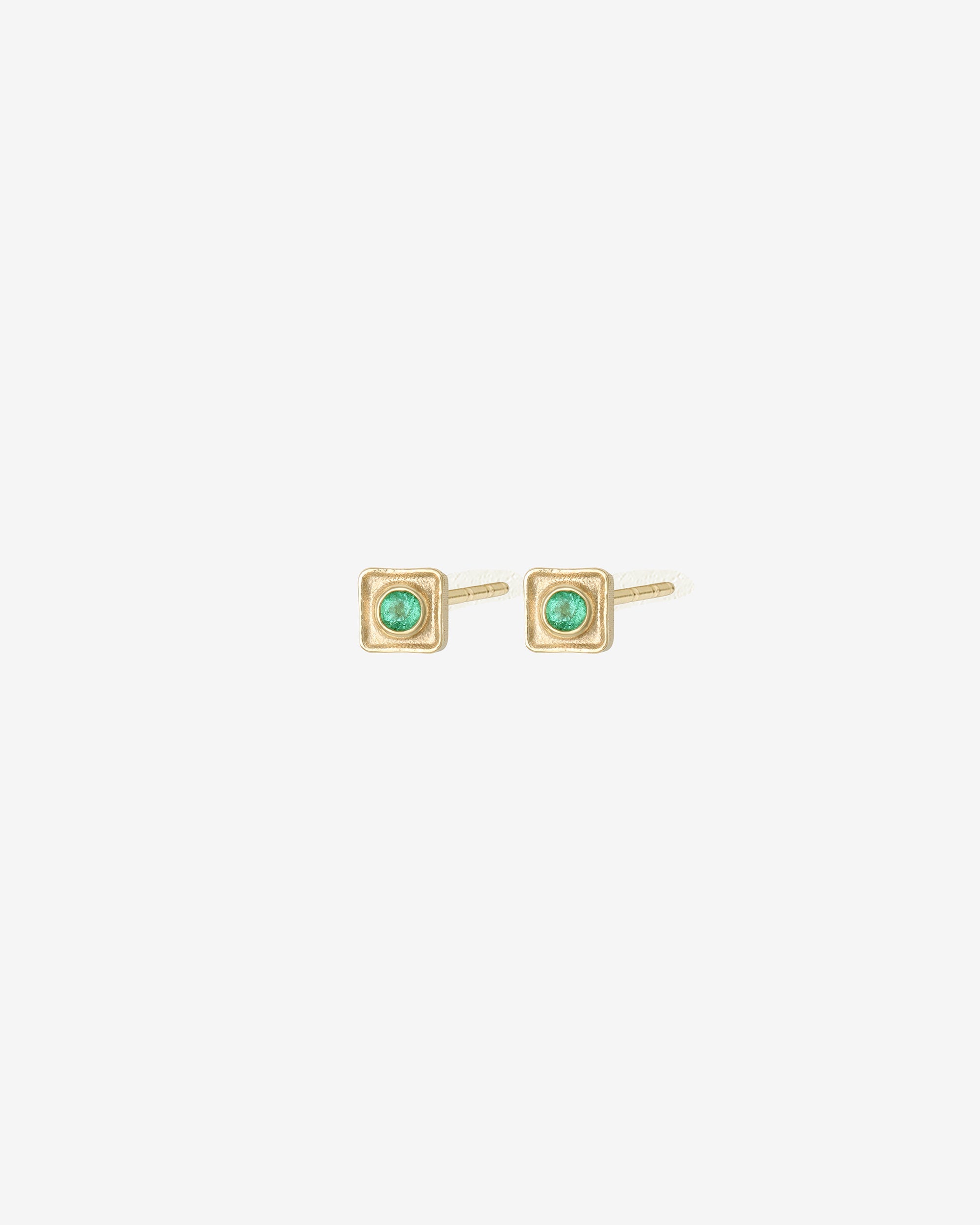 Temple of the Sun Florence Studs Emerald Solid Gold