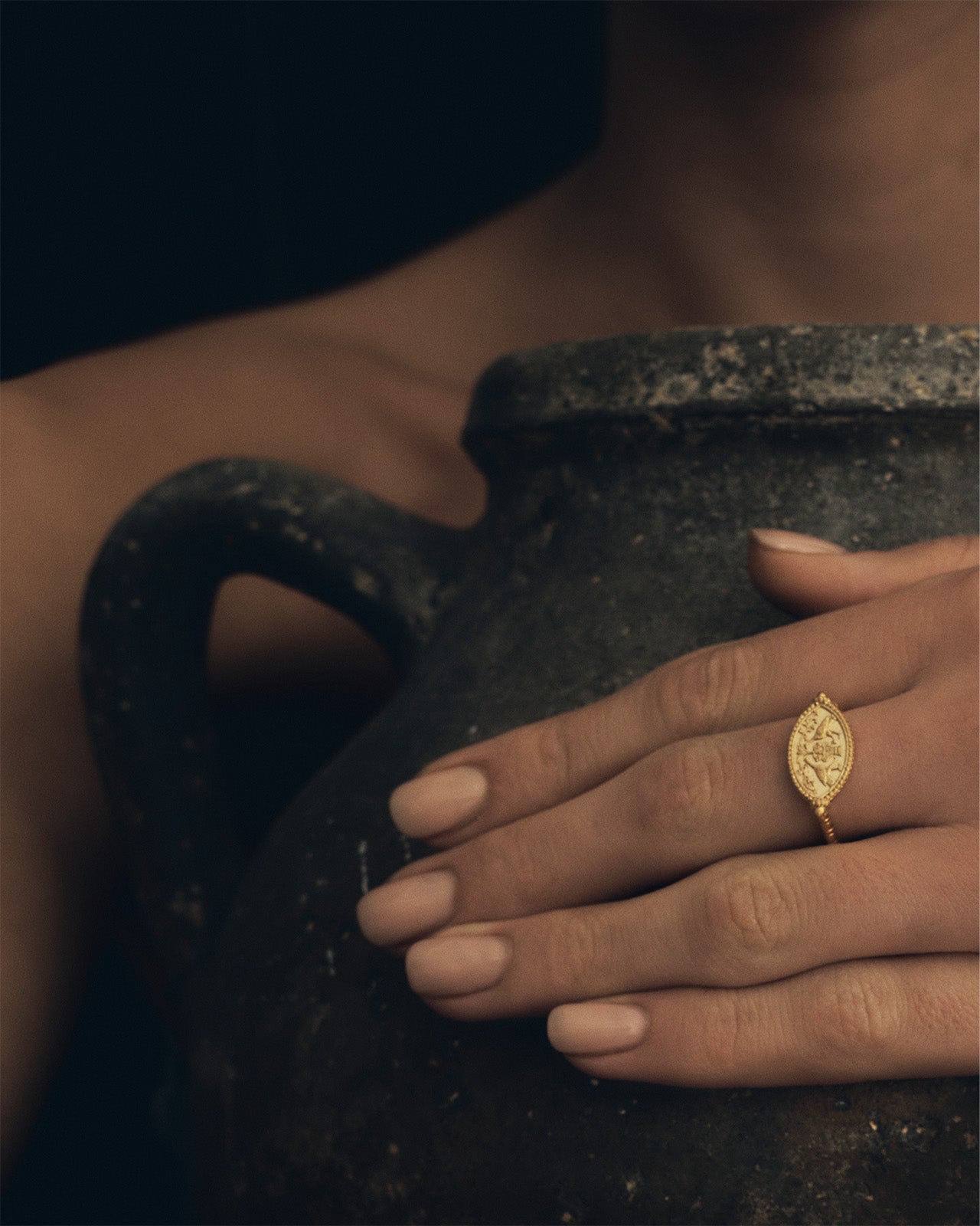 Temple of the Sun Gaia Ring Gold Vermeil