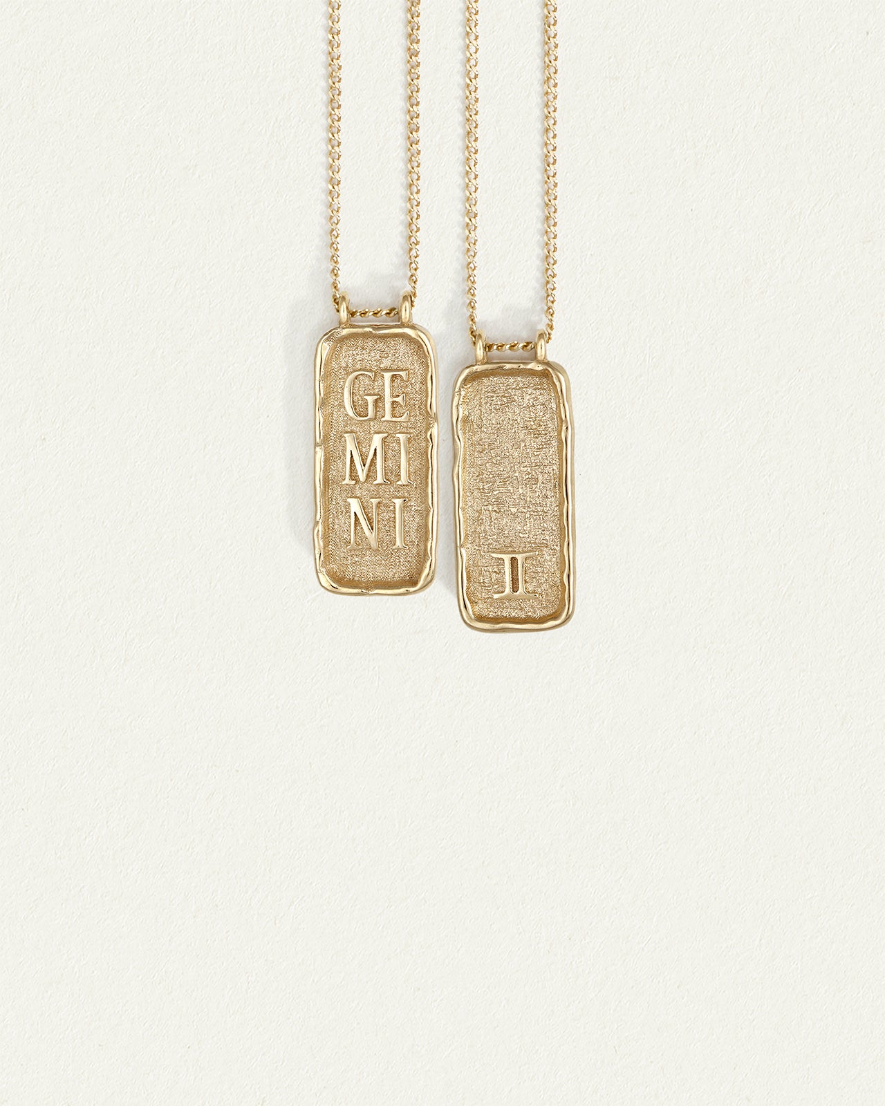 Temple of the Sun Gemini Necklace Solid Gold