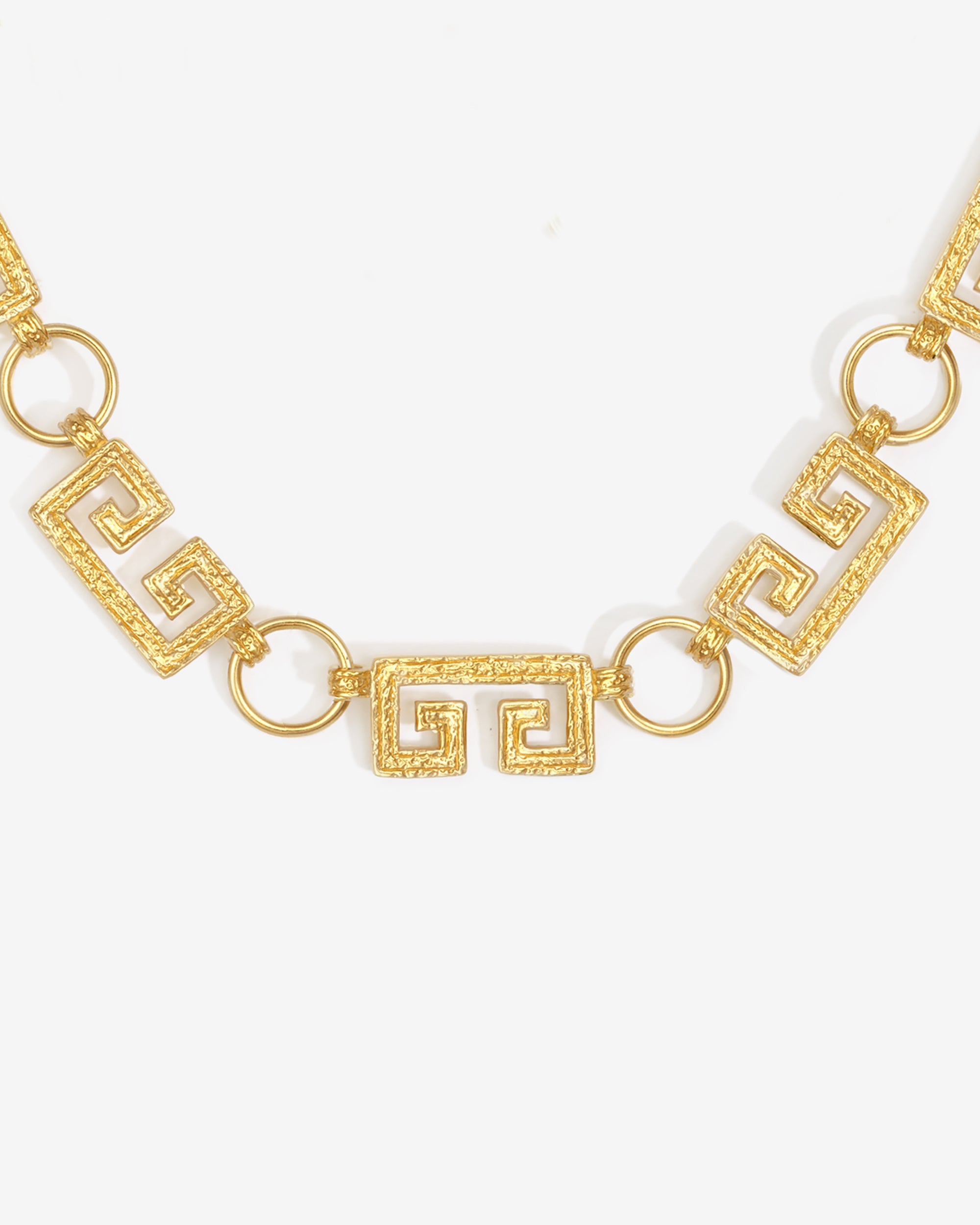 Temple of the Sun Greca Chain Necklace Gold Vermeil