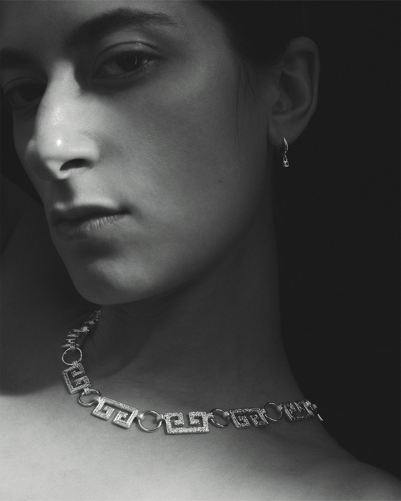 Temple of the Sun Greca Chain Necklace Silver