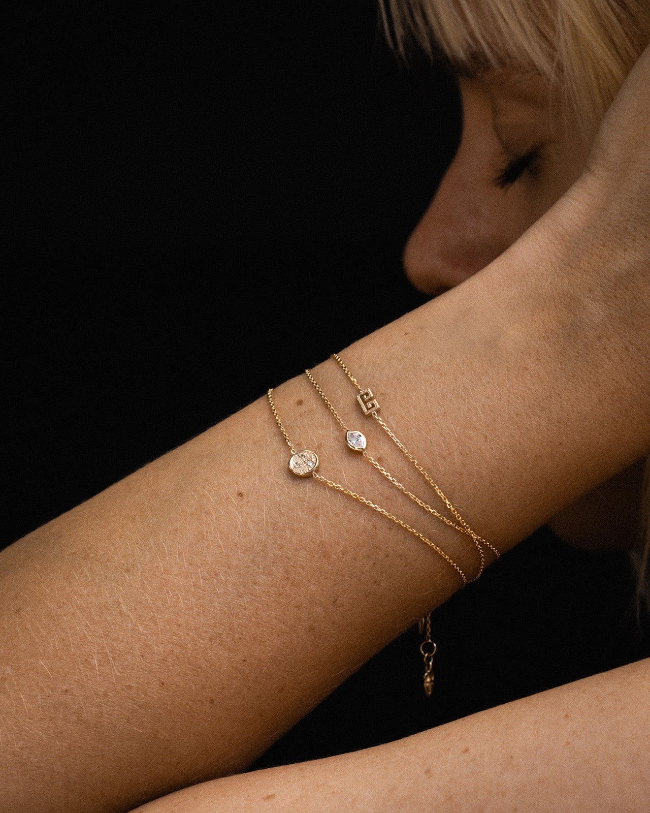 Temple of the Sun Greek Key Bracelet Solid Gold