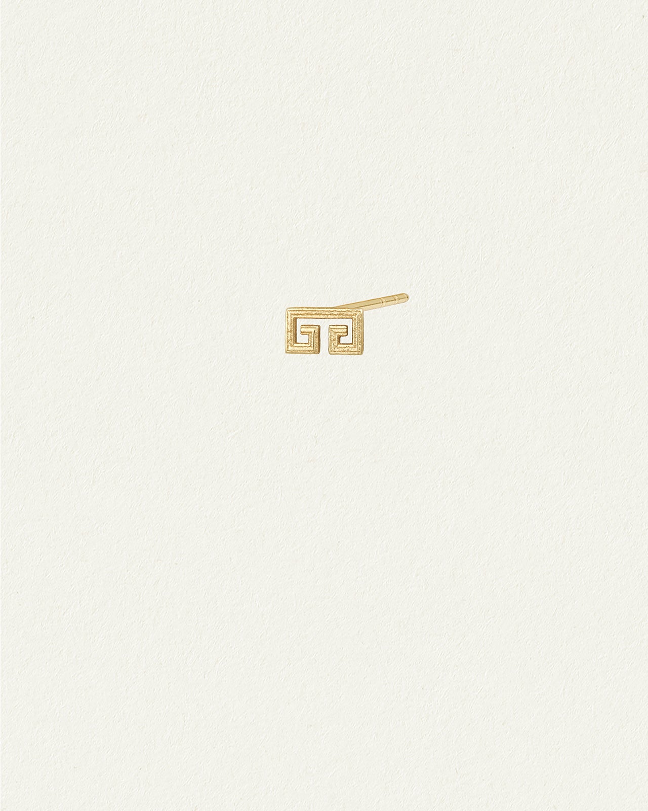 Greek Key Single Stud Solid Gold – Temple of the Sun Jewellery
