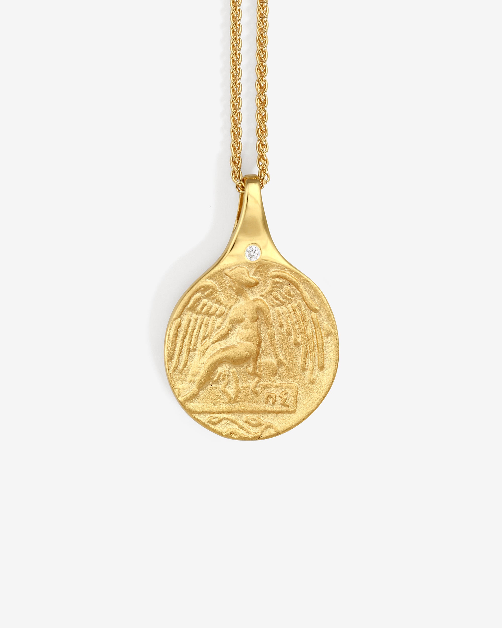 Temple of the Sun Guardian Angel Necklace Gold Vermeil