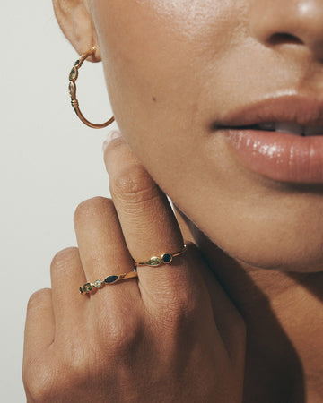 Temple of the Sun Leda Studs - Peridot Gold