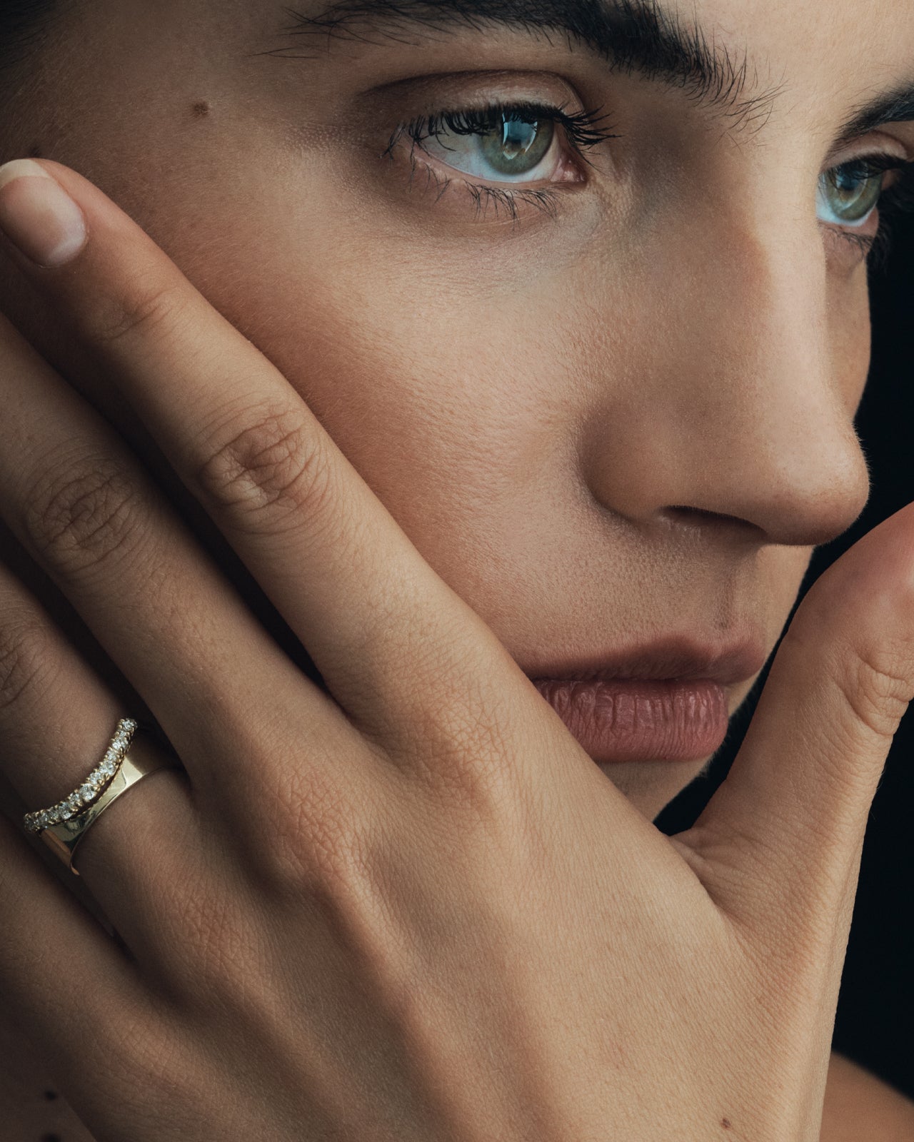 Temple of the Sun Halo Ring Brilliant Diamond Solid Gold