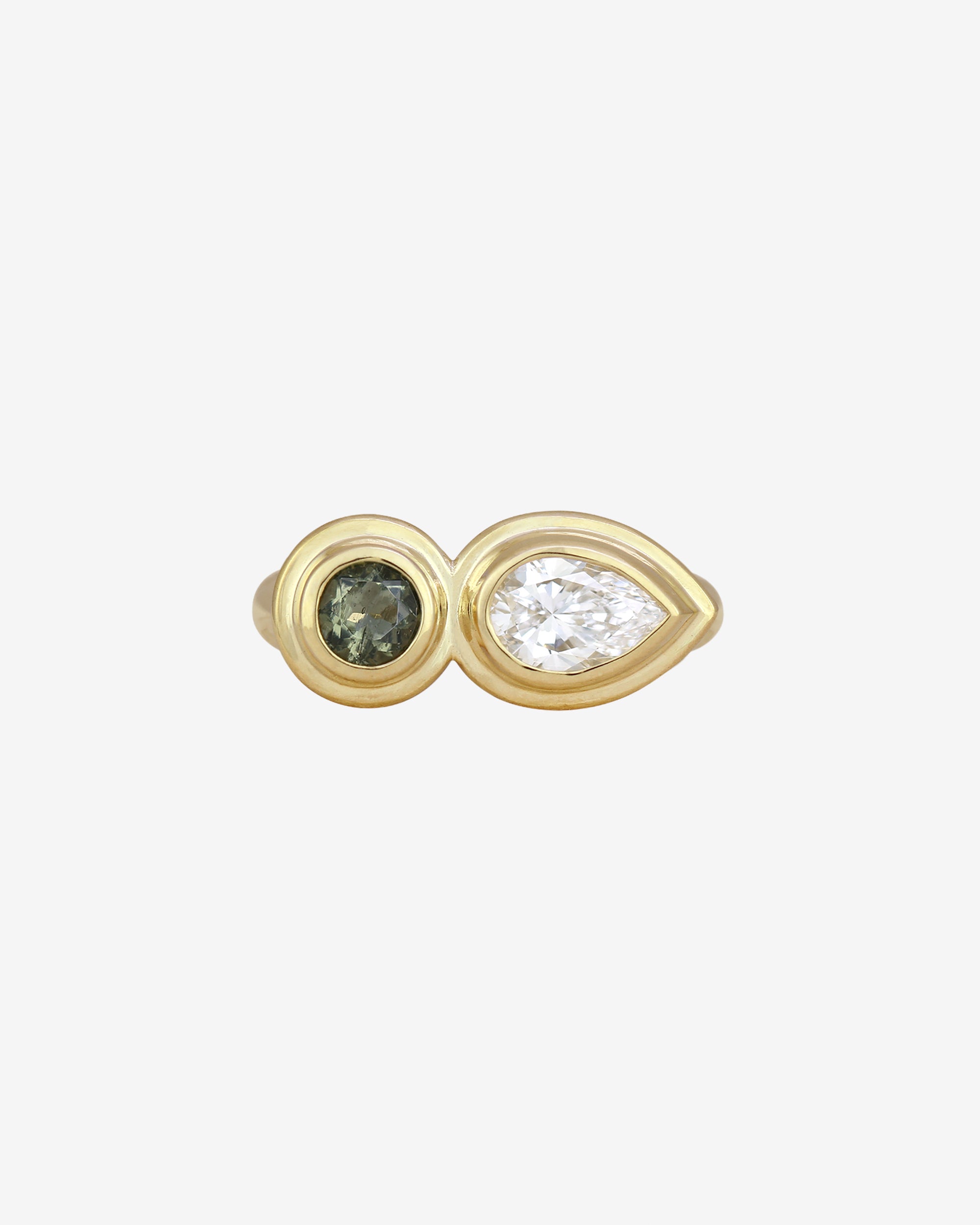 Temple of the Sun Hara Ring Moldavite Diamond Solid Gold