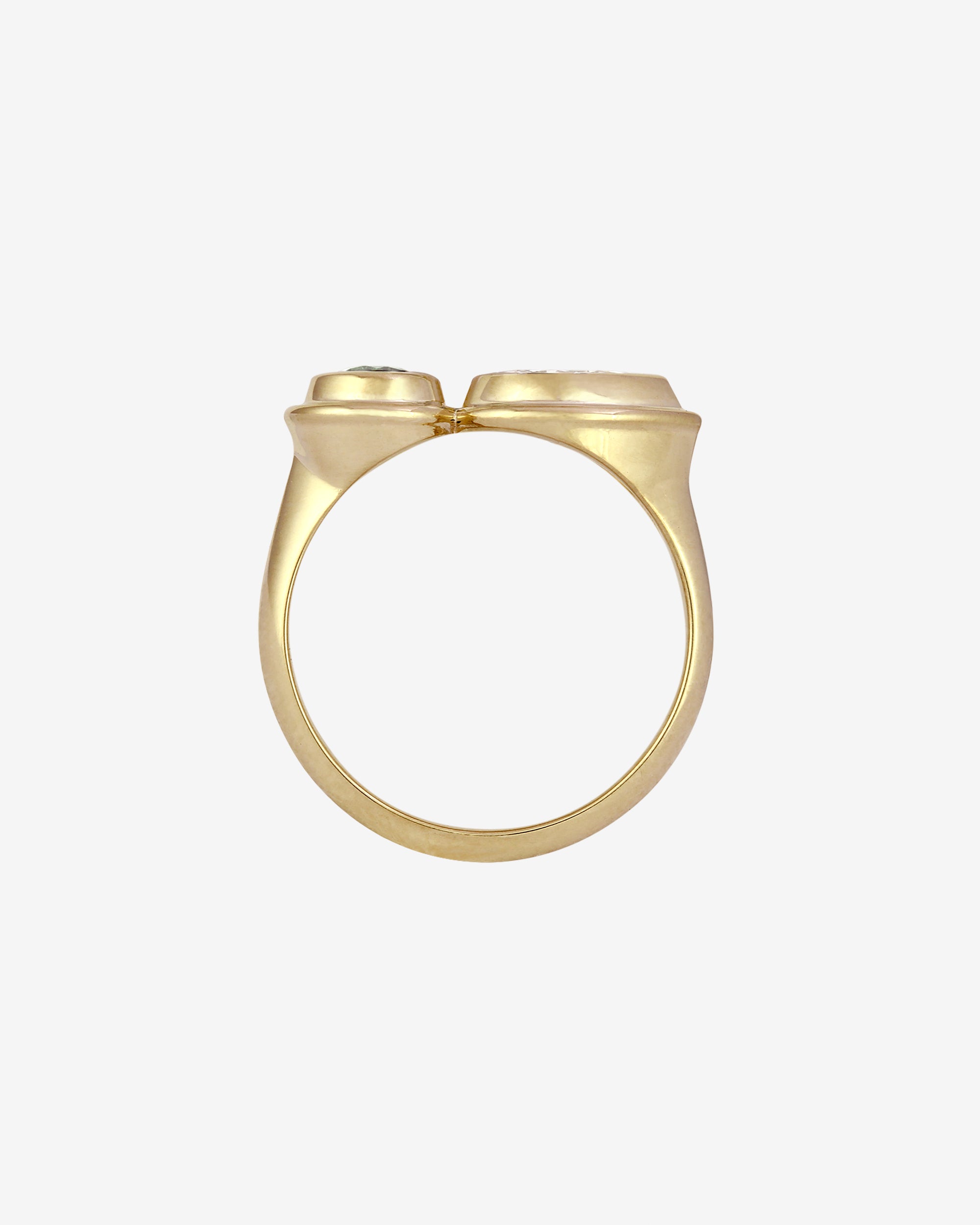 Temple of the Sun Hara Ring Moldavite Diamond Solid Gold