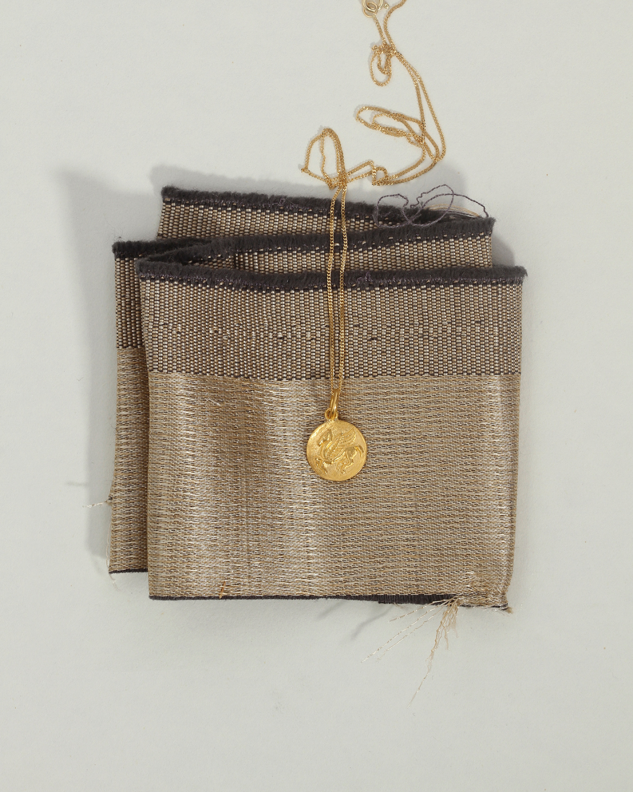 Temple of the Sun Hatti Coin Necklace Solid Gold