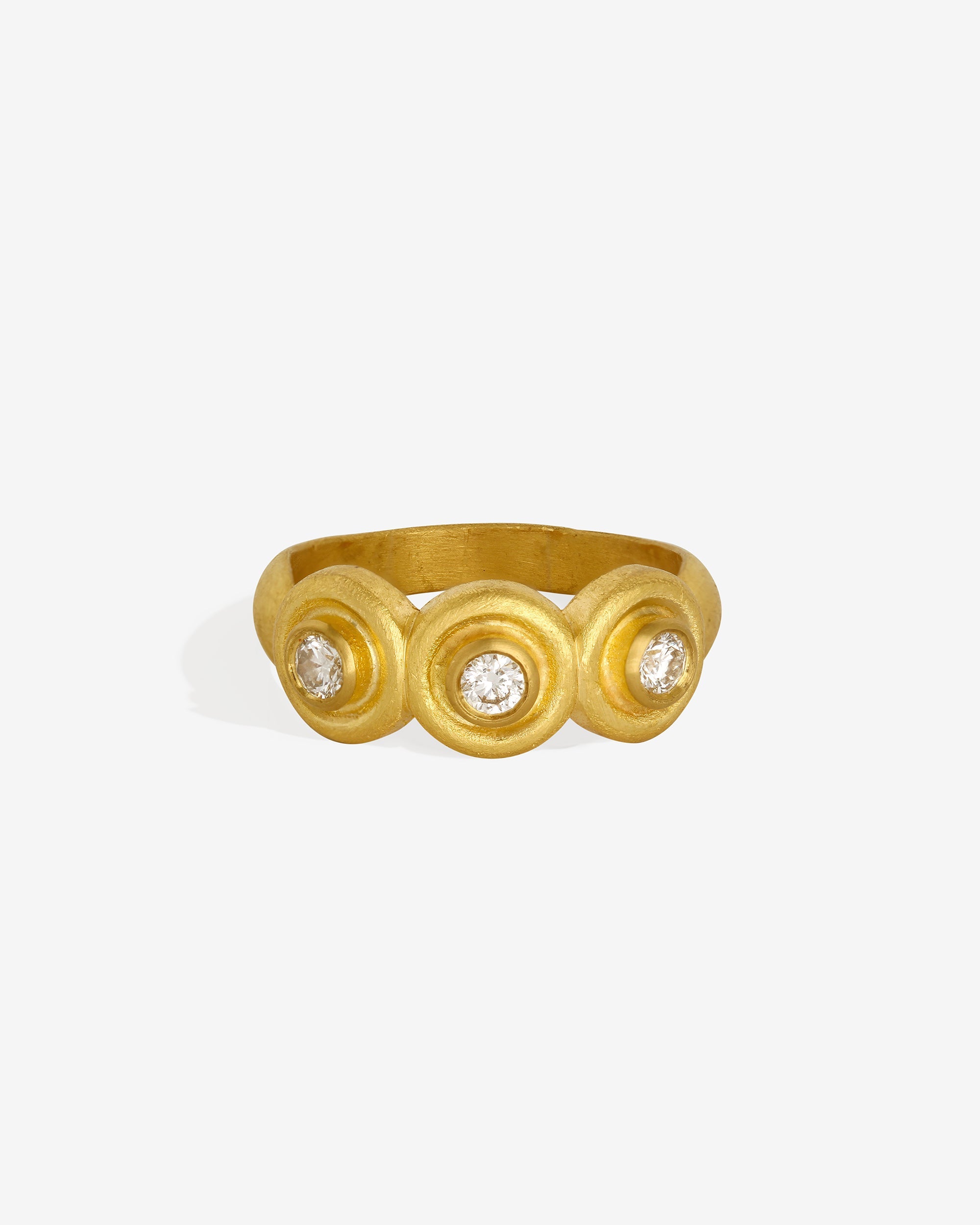 Temple of the Sun Hecuba Trilogy Ring Diamond Solid Gold