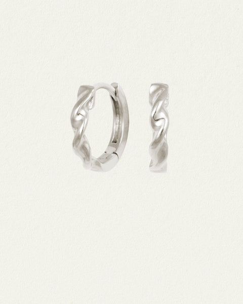 Helix Huggie Earrings Silver Temple of the Sun Jewellery