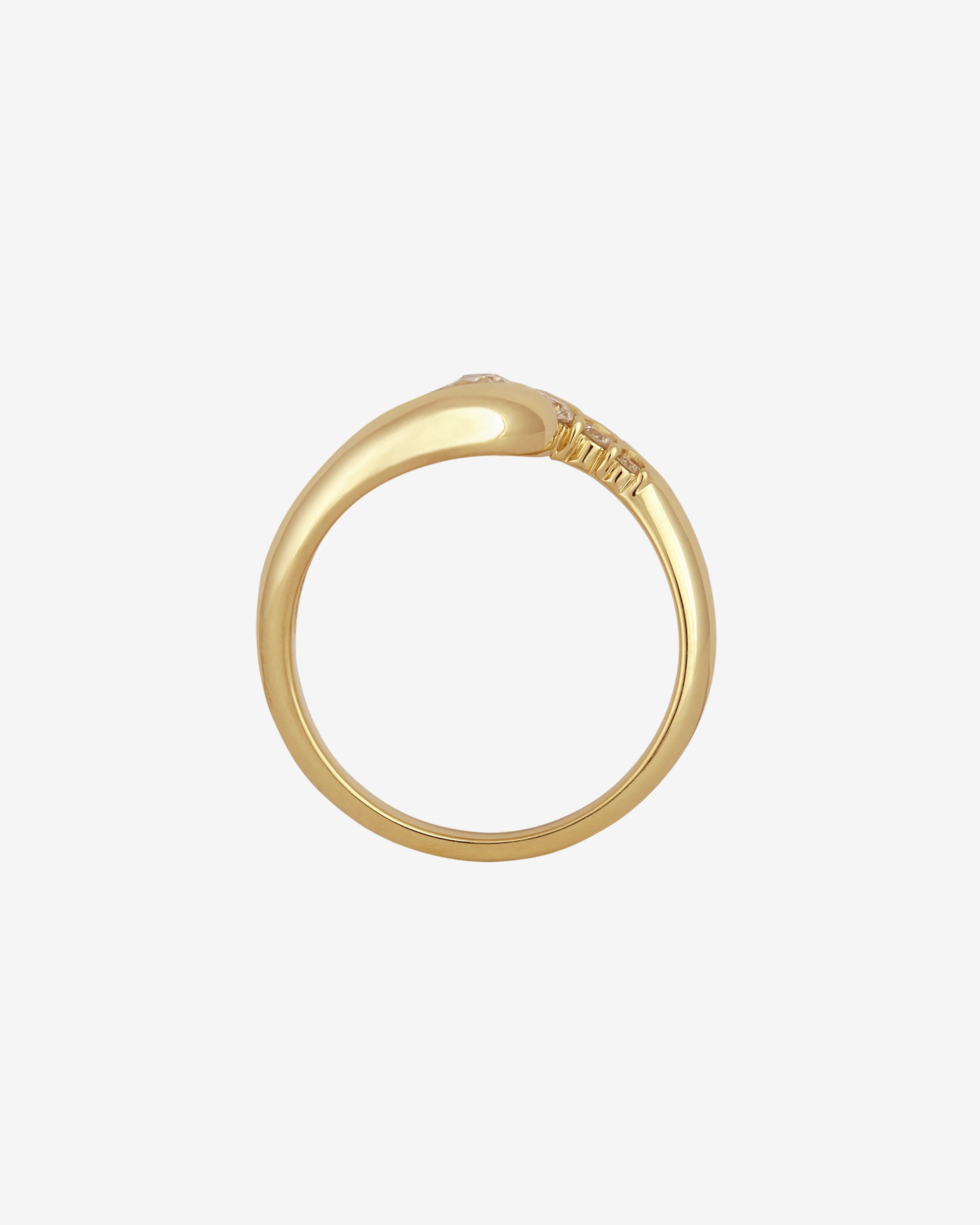 Temple of the Sun Helix Ring Diamond Solid Gold