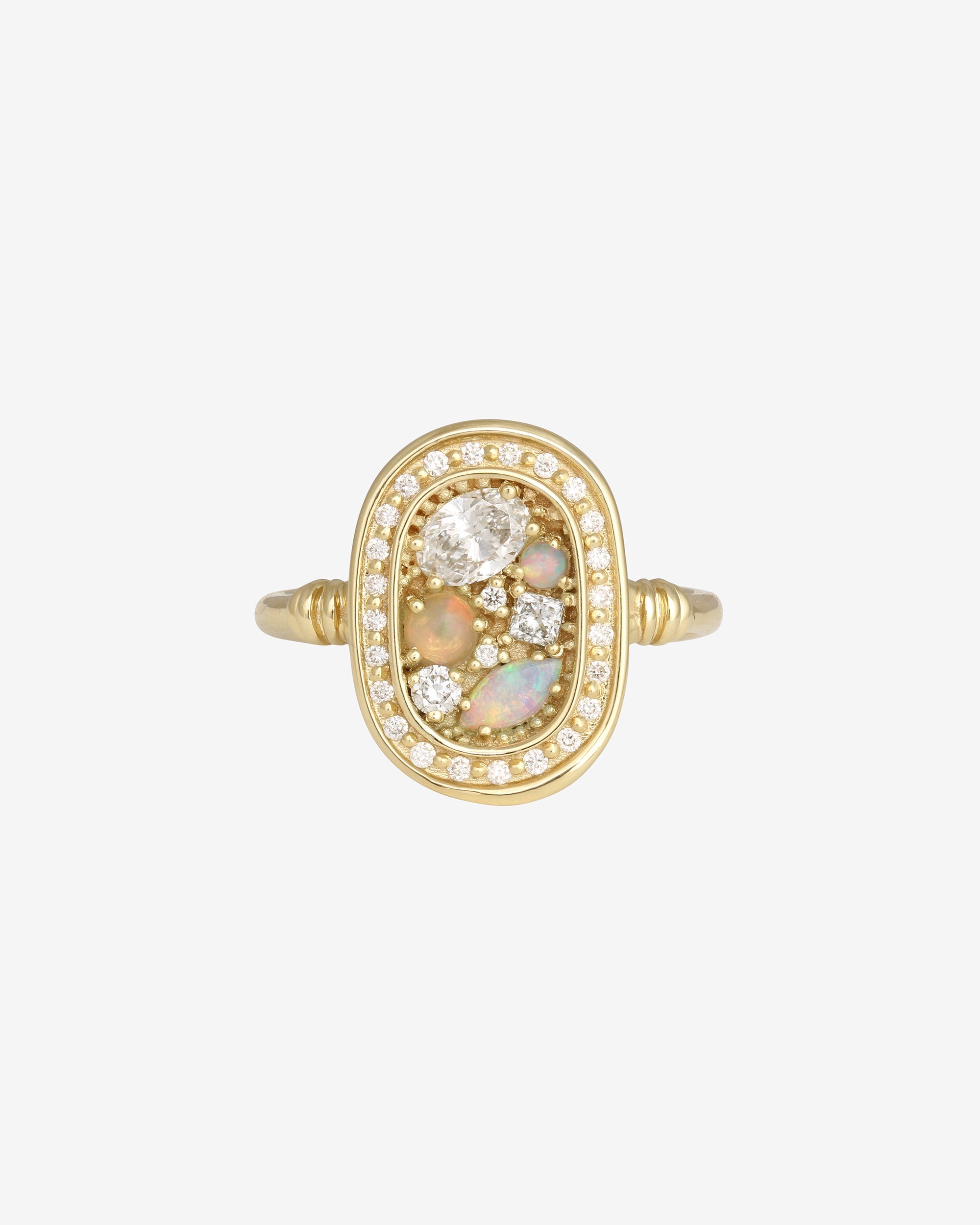 Temple of the Sun Illume Halo Diamond and Opal Solid Gold