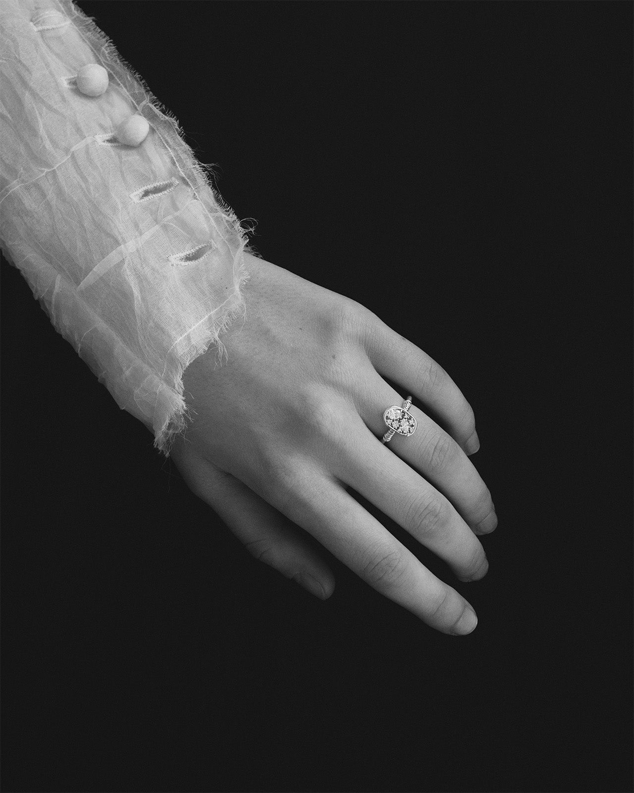 Temple of the Sun Illume Ring Diamond Solid White Gold