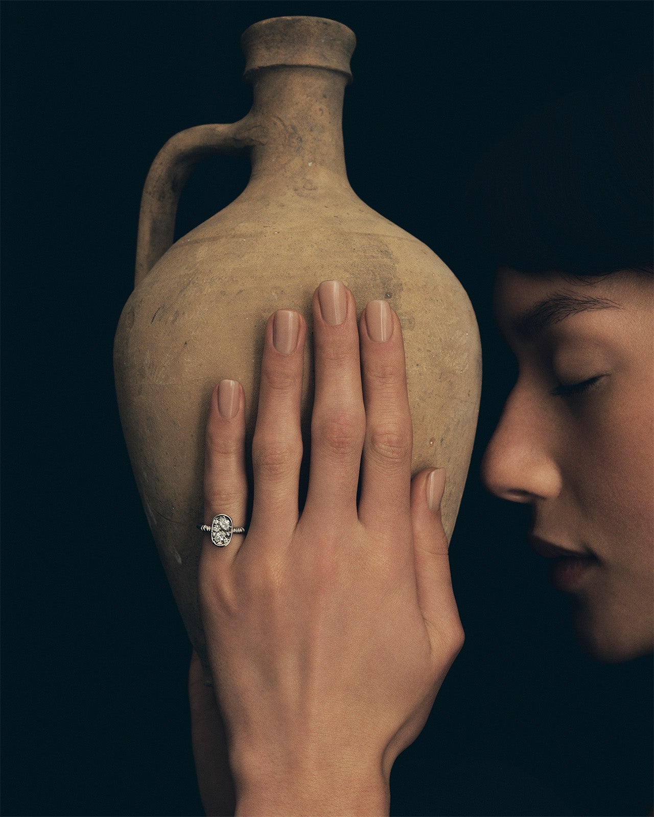 Temple of the Sun Illume Ring Diamond Solid White Gold