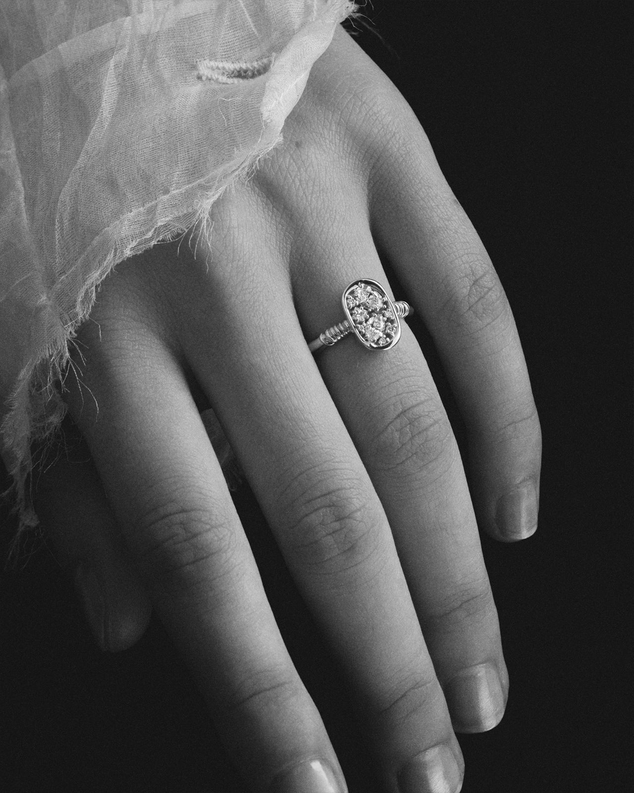 Temple of the Sun Illume Ring Diamond Solid White Gold