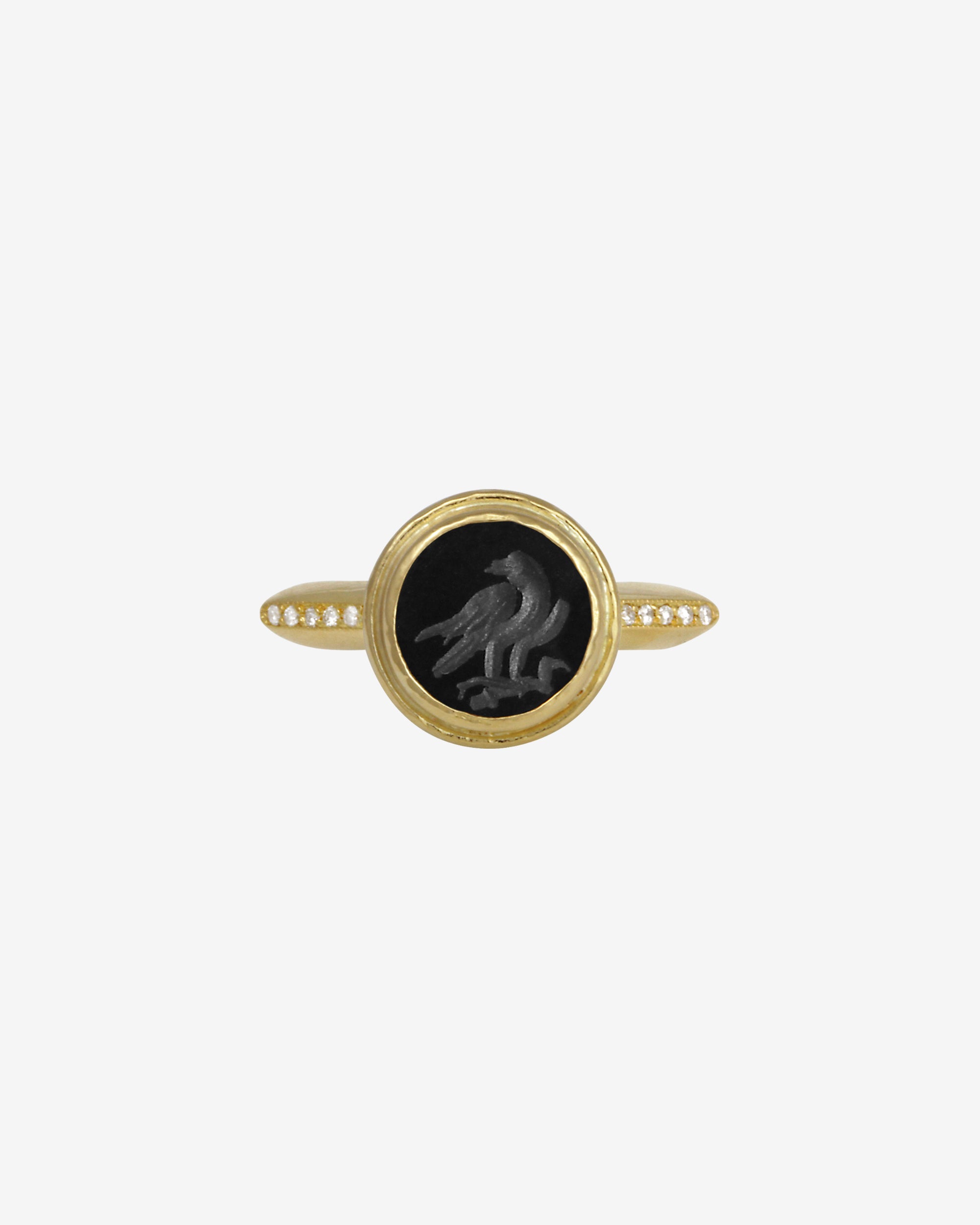 Inara Intaglio Ring Onyx Solid Gold