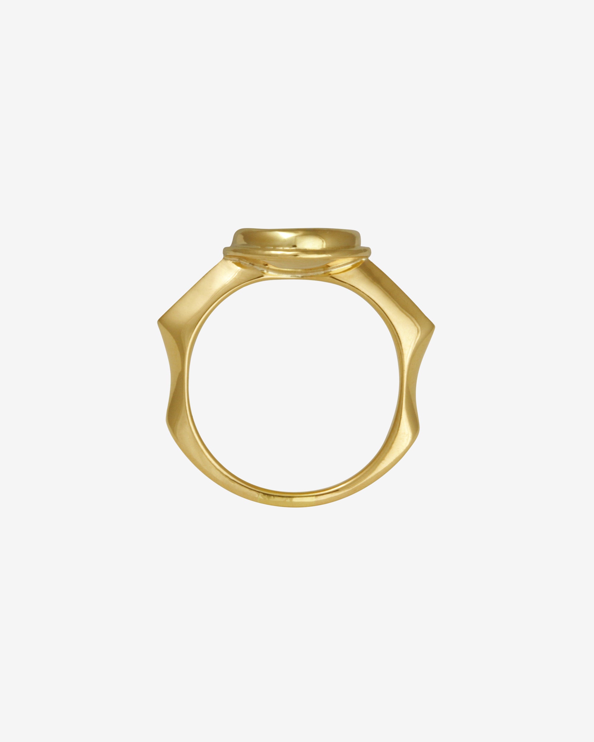 Temple of the Sun Inara Intaglio Ring Onyx Solid Gold