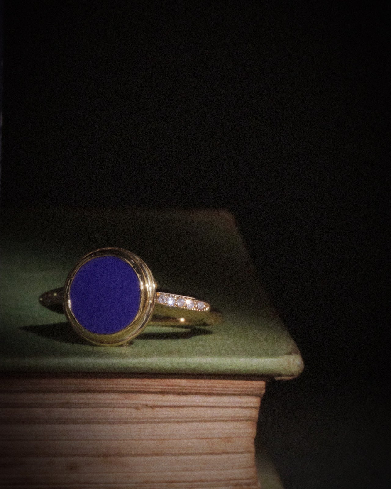 Temple of the Sun Inara Ring Lapis Solid Gold