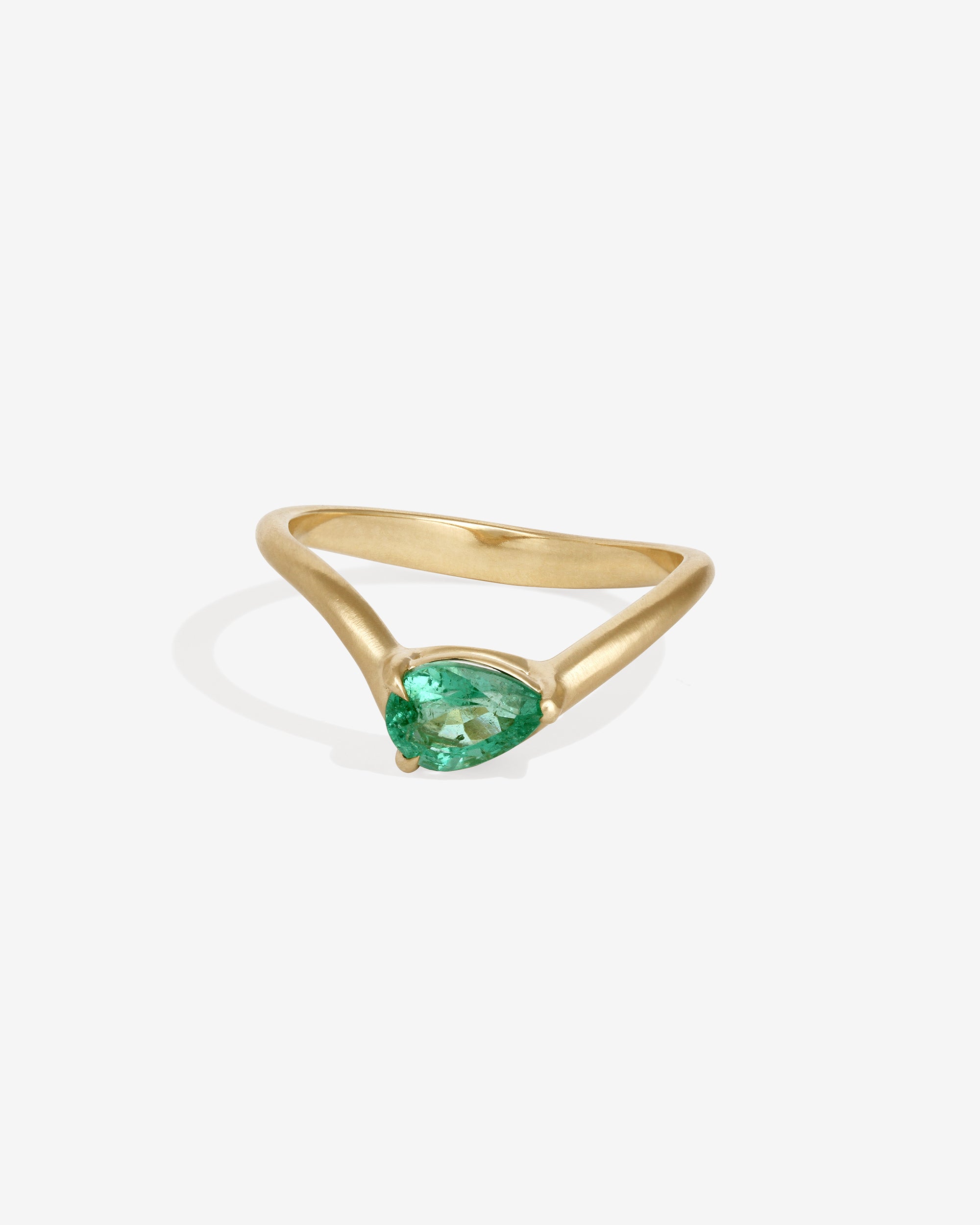 Temple of the Sun Iona Pear Ring Emerald Solid Gold