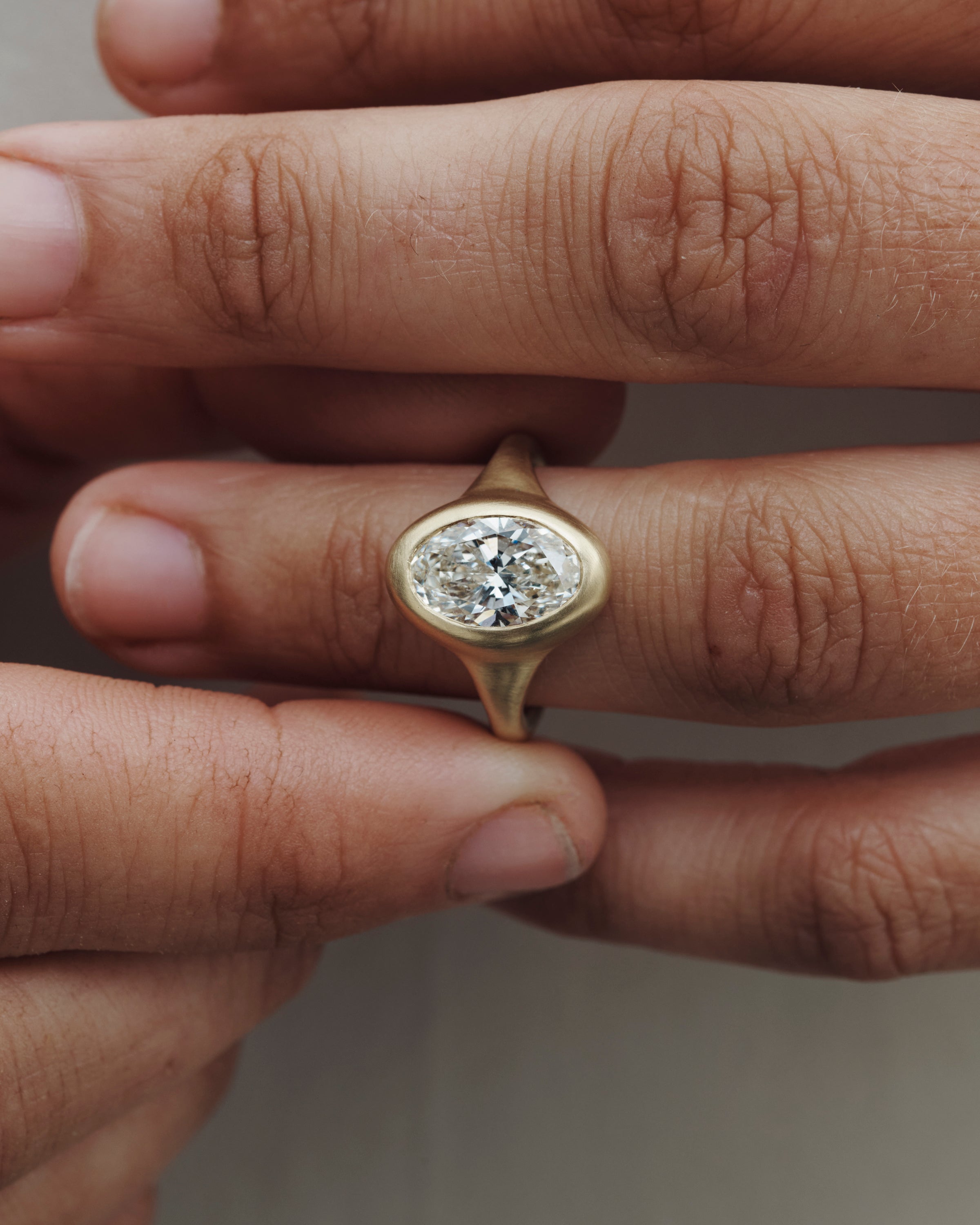 Temple of the Sun Iris Ring 3ct Diamond Solid Gold