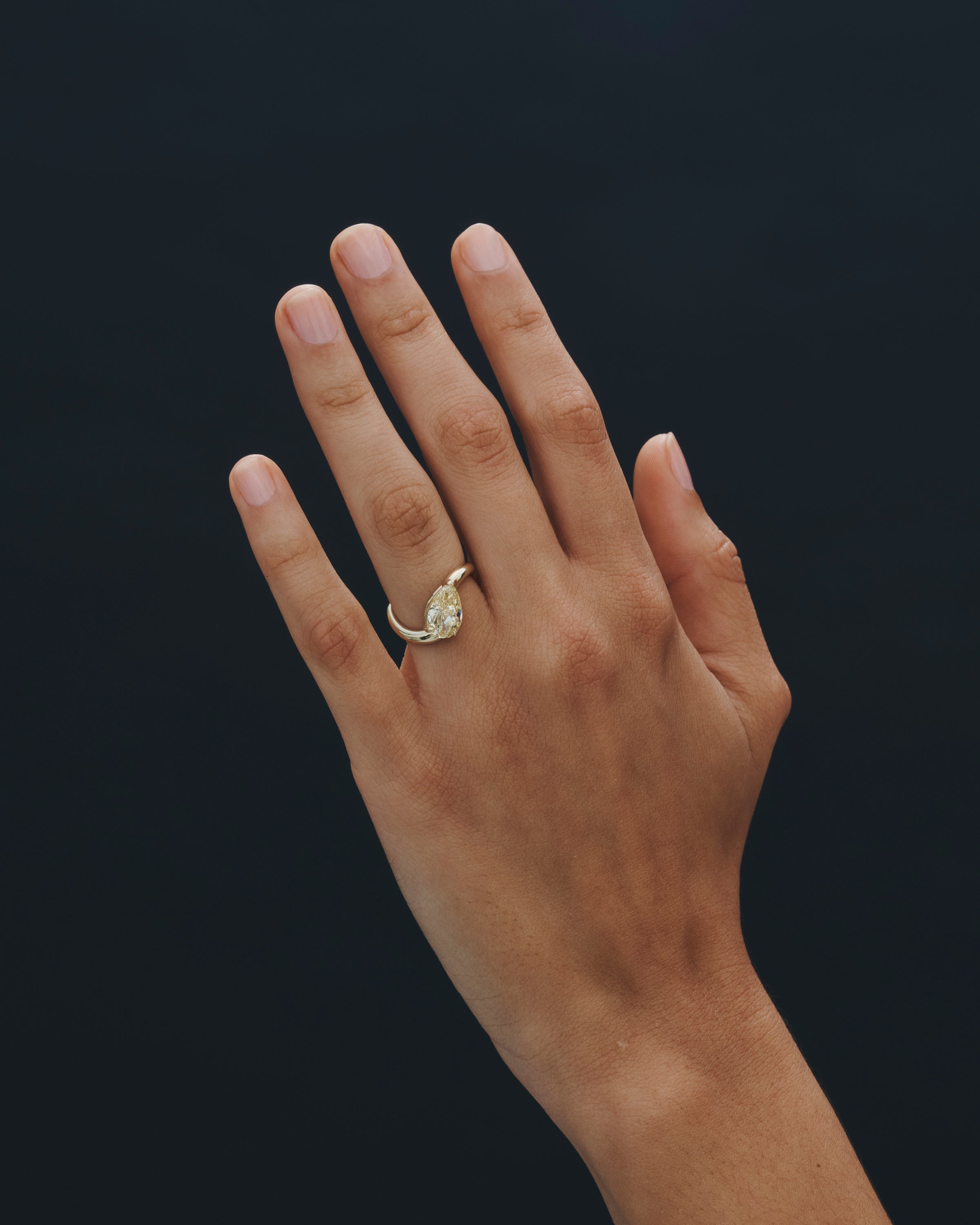 Temple of the Sun Ivy Ring Yellow Diamond Solid Gold