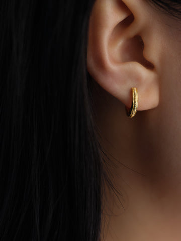 Temple of the Sun Jewellery Arete Huggies Gold Vermeil