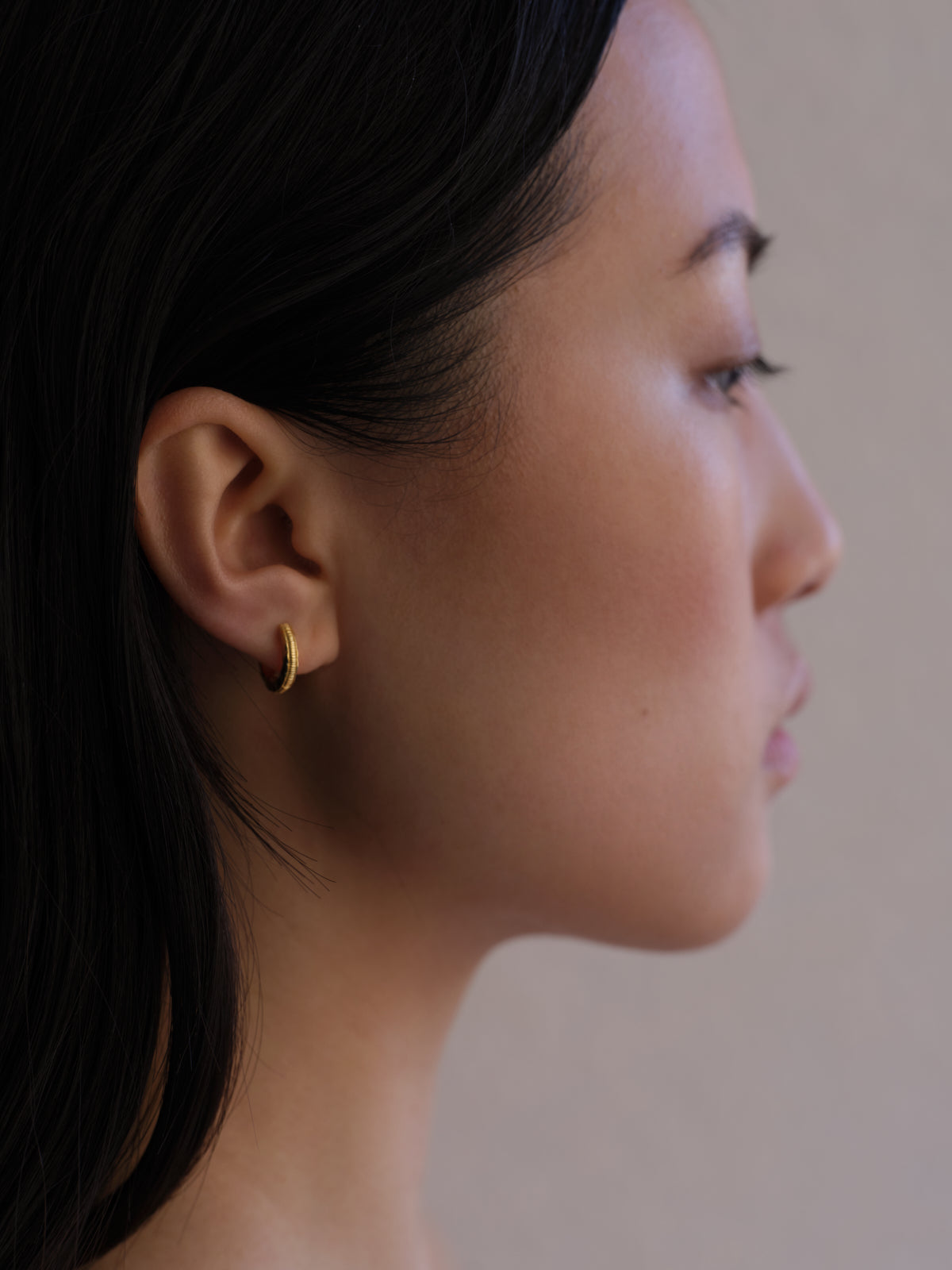 Temple of the Sun Jewellery Arete Huggies Gold Vermeil