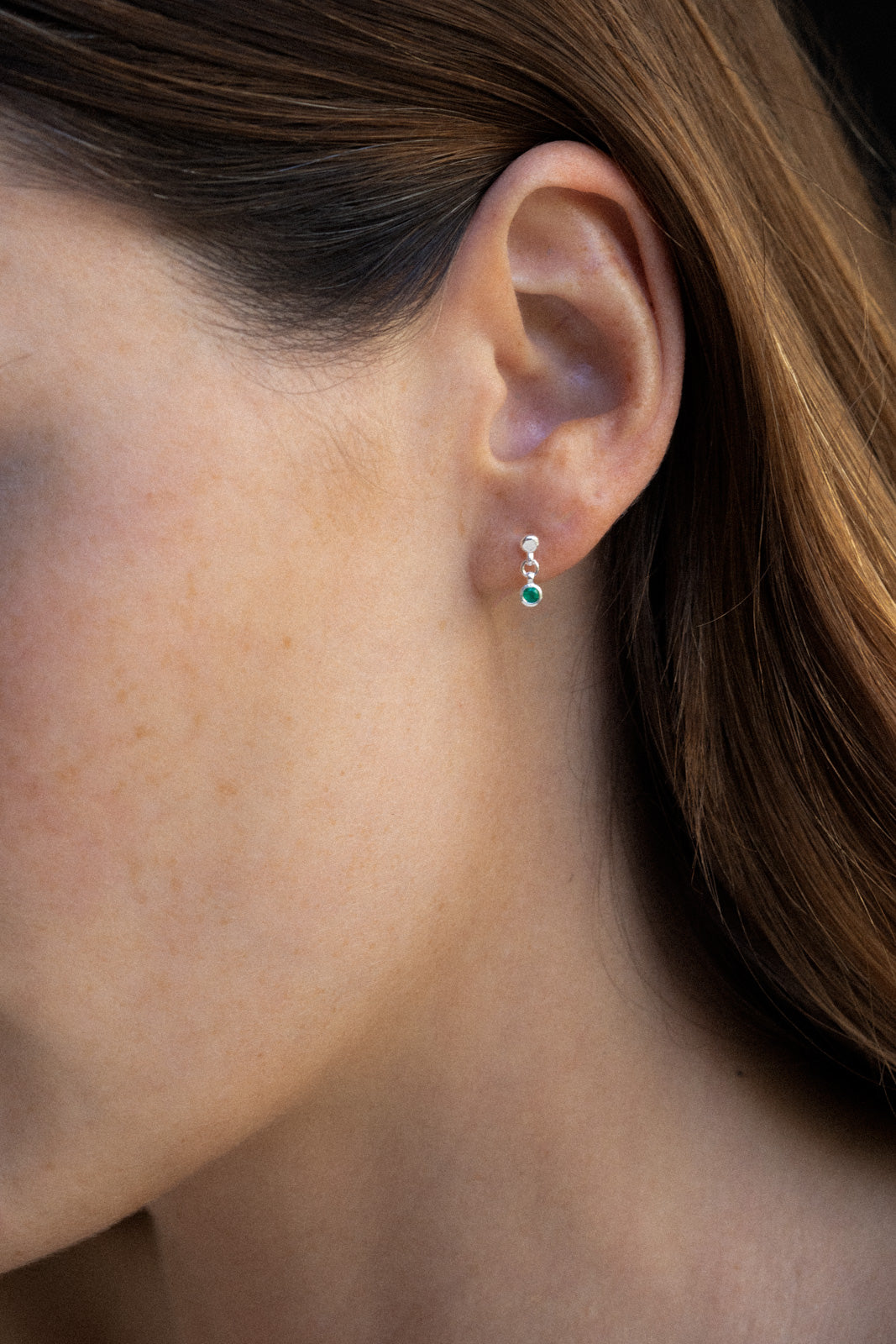 Temple of the Sun Jewellery Ceres Drop Studs Silver