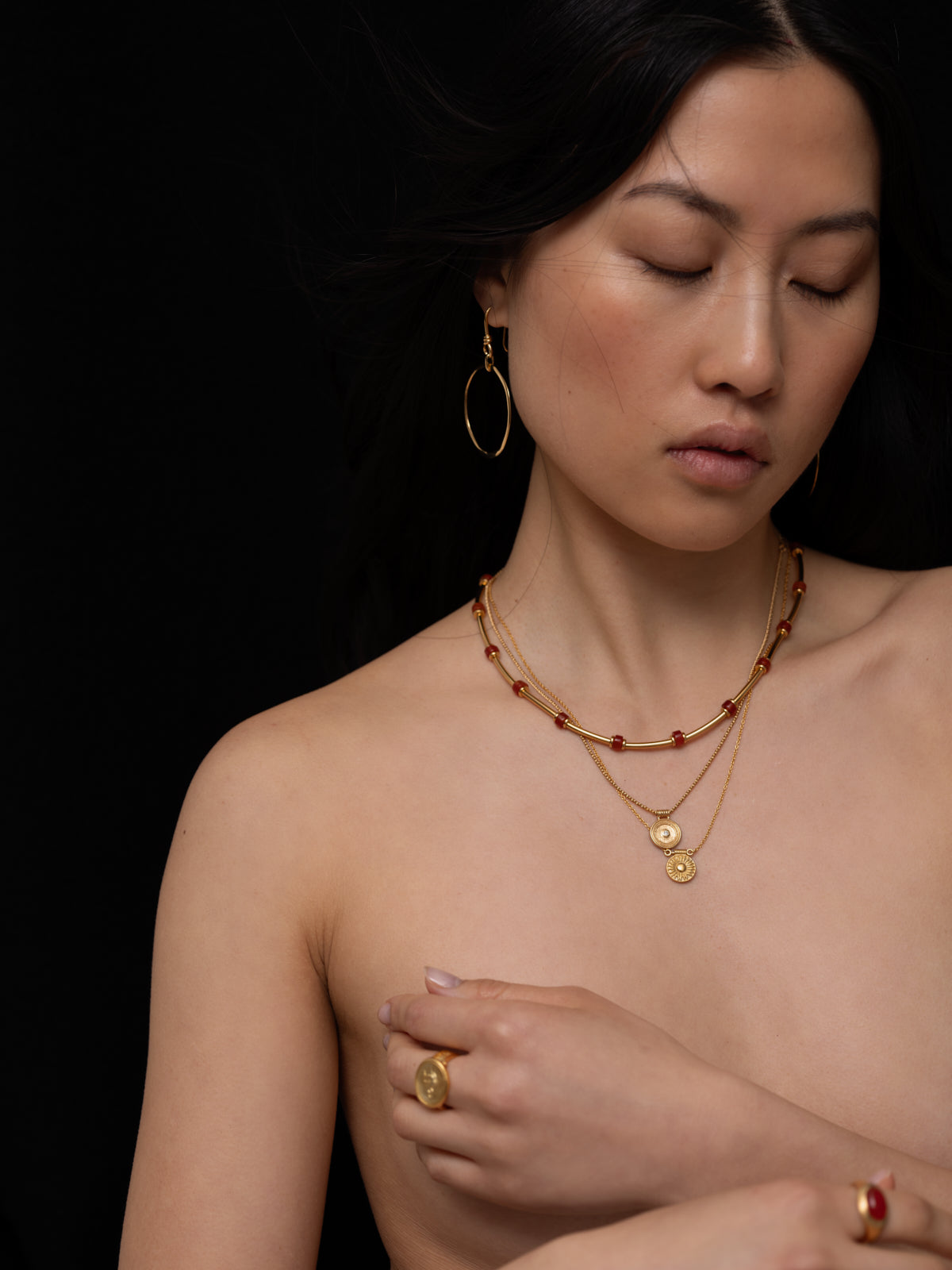 Temple of the Sun Jewellery Circe Earrings Gold Vermeil