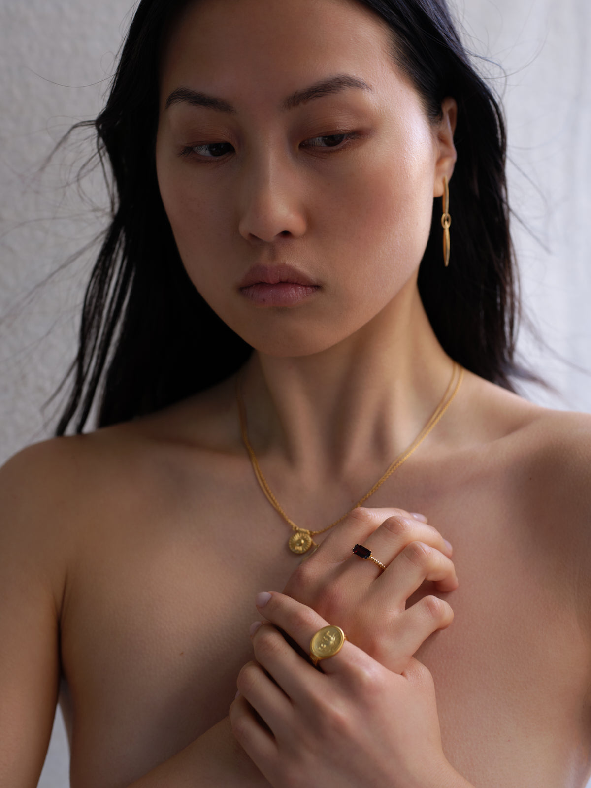 Temple of the Sun Jewellery Ember Ring Gold Vermeil