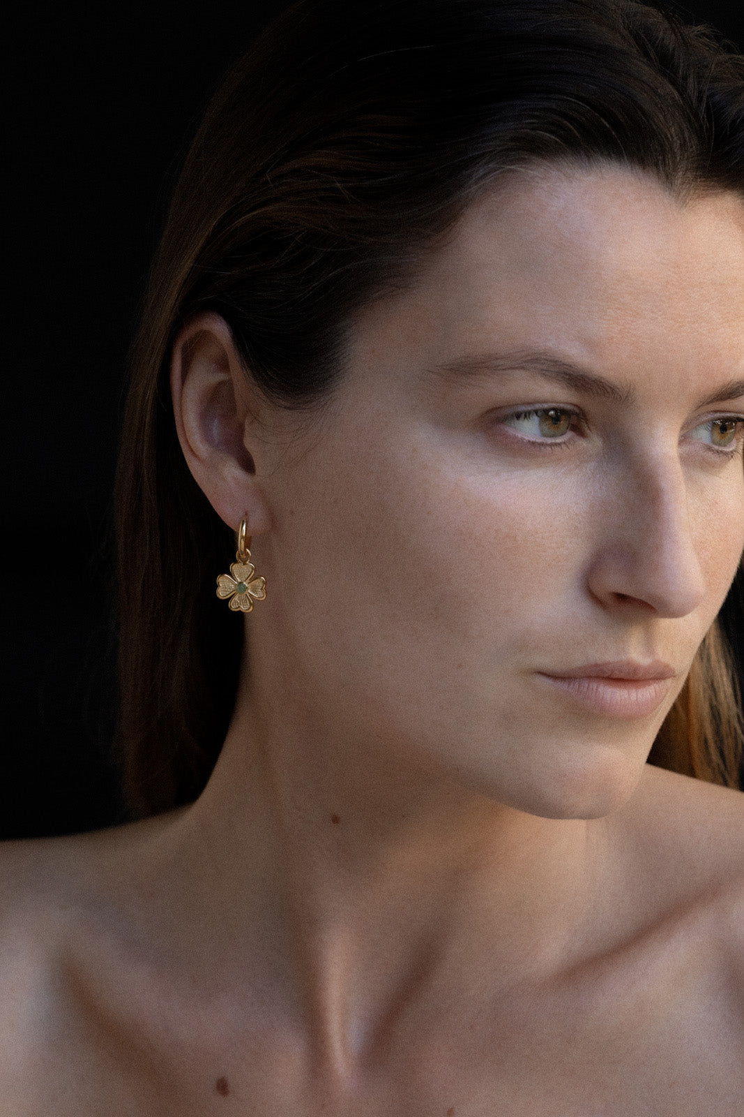 Temple of the Sun Jewellery Fortune Earrings Gold Vermeil